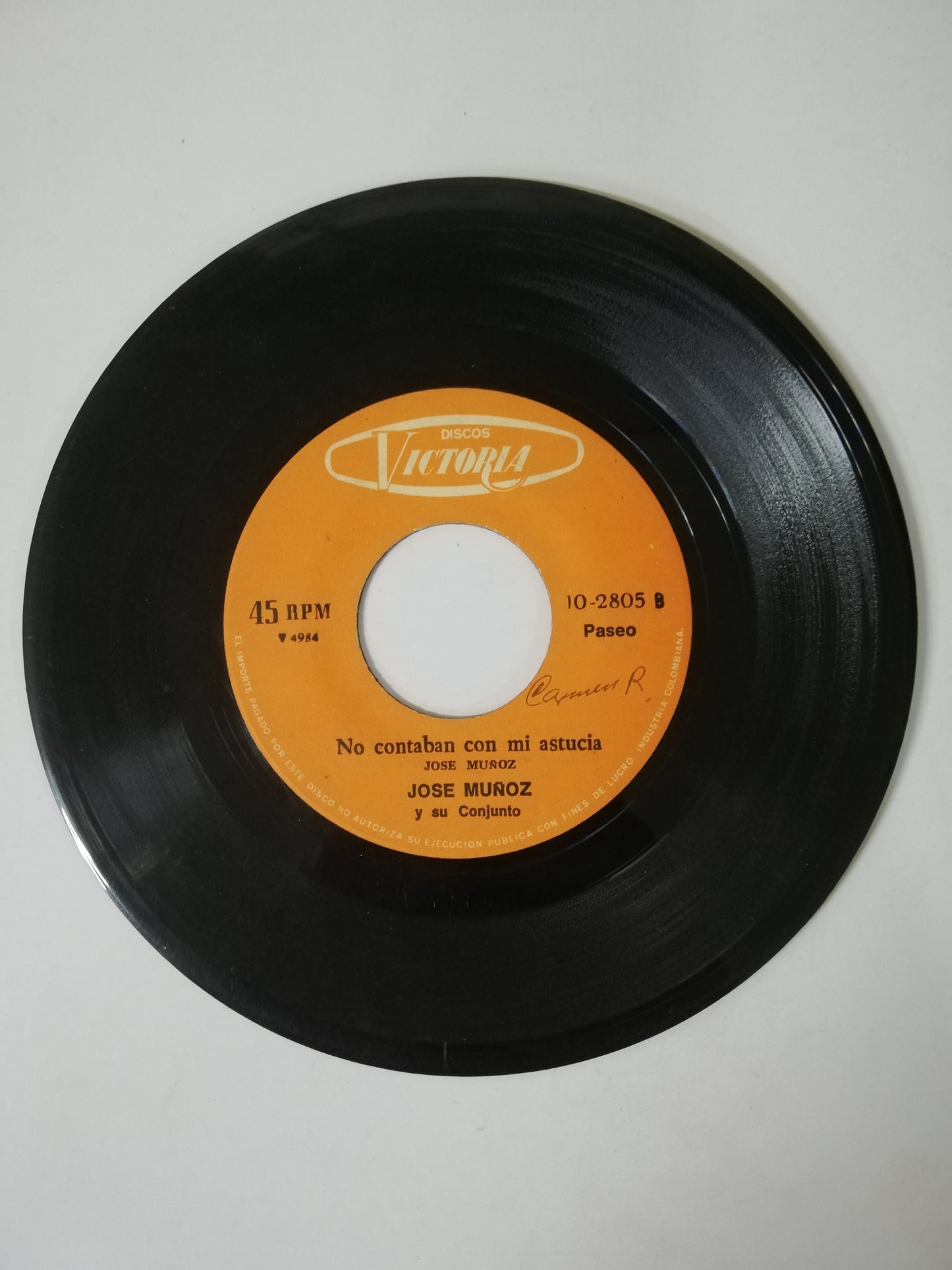 VINILO JOSÉ MUÑOZ Y SU CONJUNTO - LAMENTO DEL PASAJERO / NO CONTABAN CON MI ASTUCIA