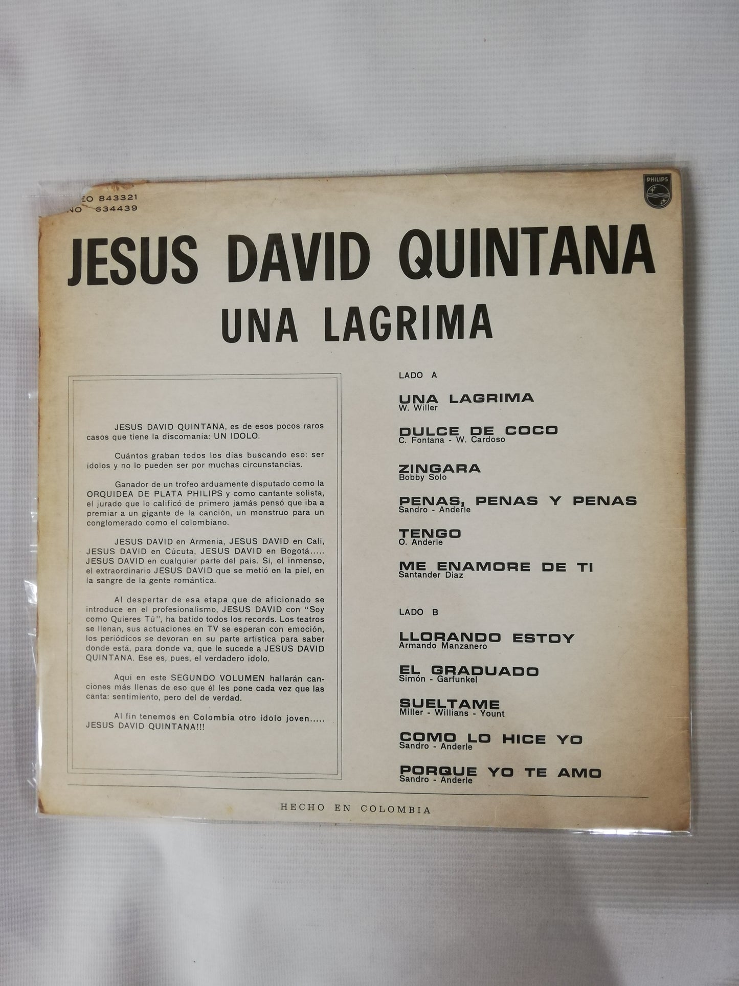 LP JESÚS DAVID QUINTANA - UNA LAGRIMA