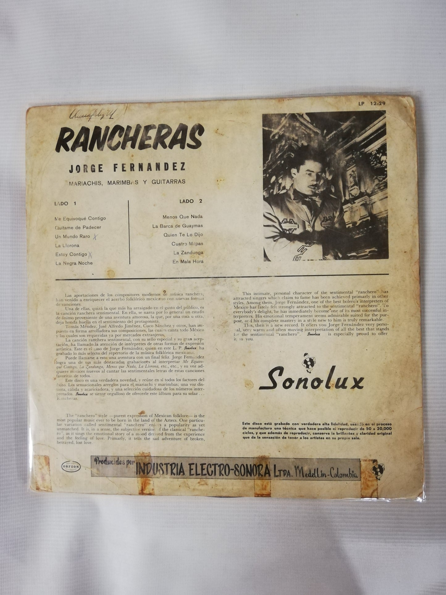 LP JORGE FERNANDEZ - RANCHERAS