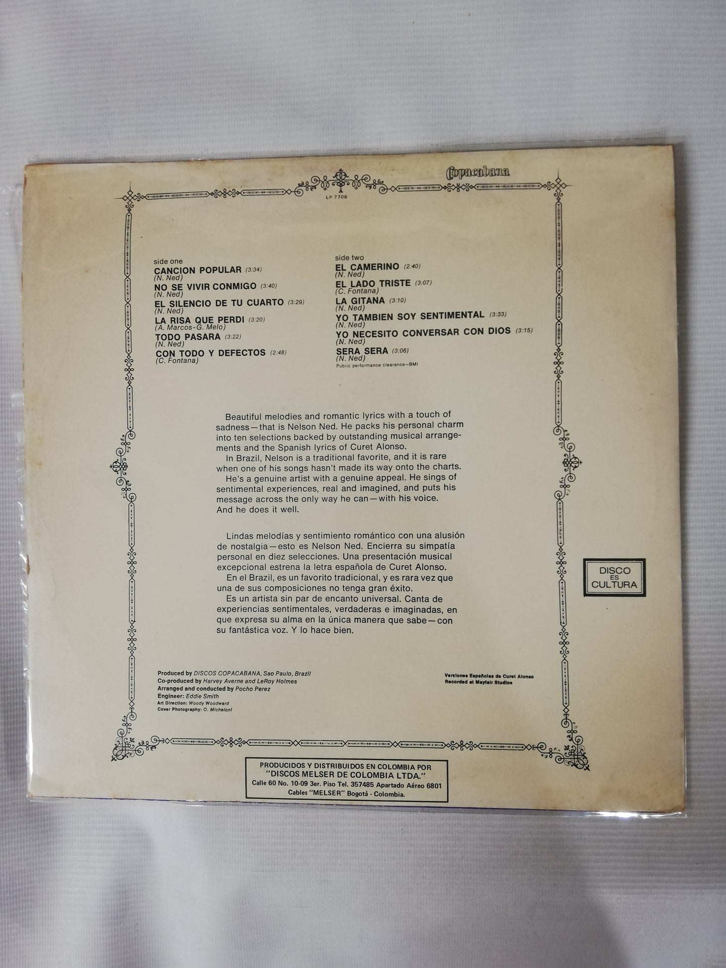 LP NELSON NED - CANCIÓN POPULAR