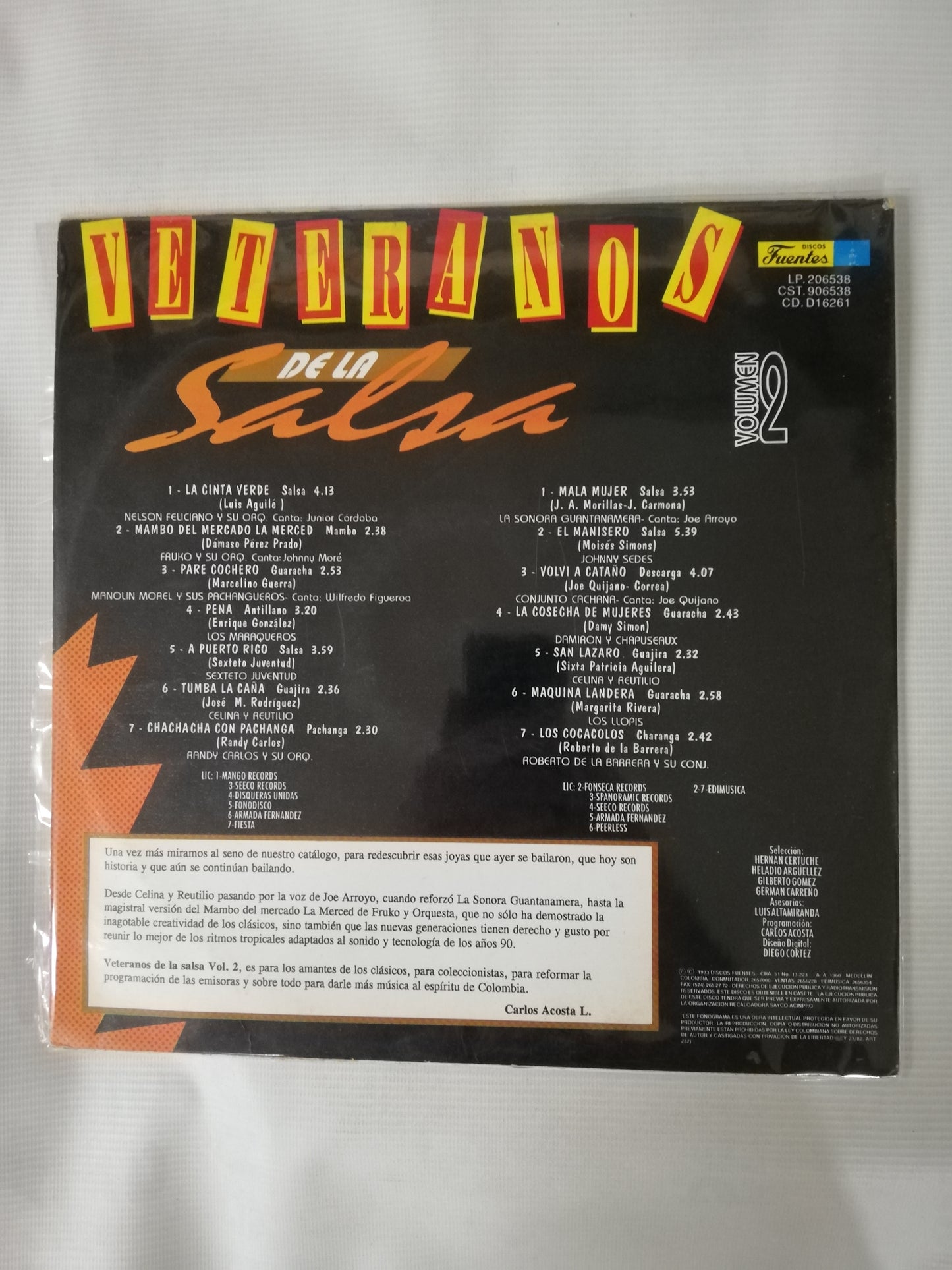 LP VETERANOS DE LA SALSA - VETERANOS DE LA SALSA VOL. 2