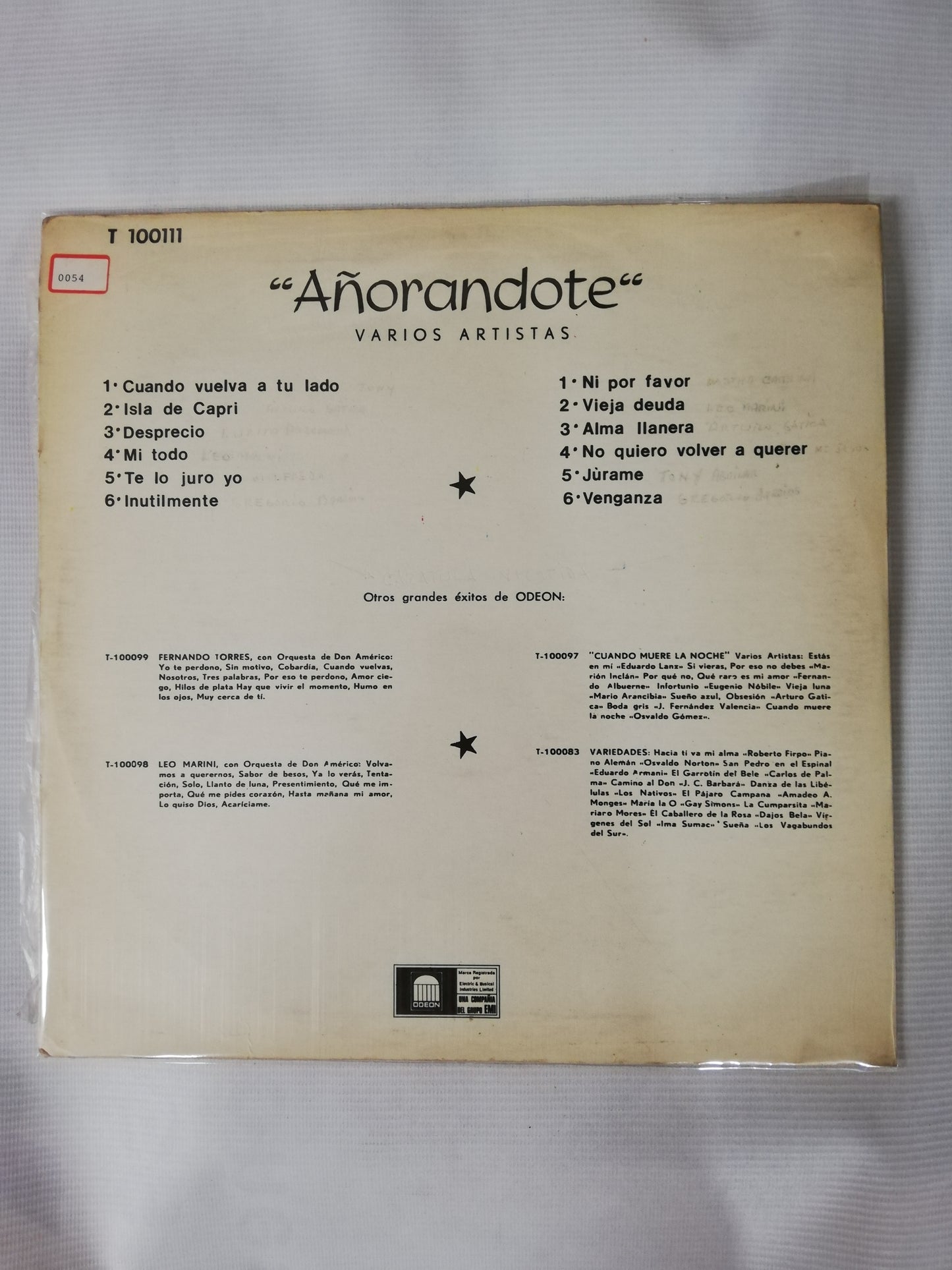 LP AÑORANDOTE - VARIOS INTÉRPRETES
