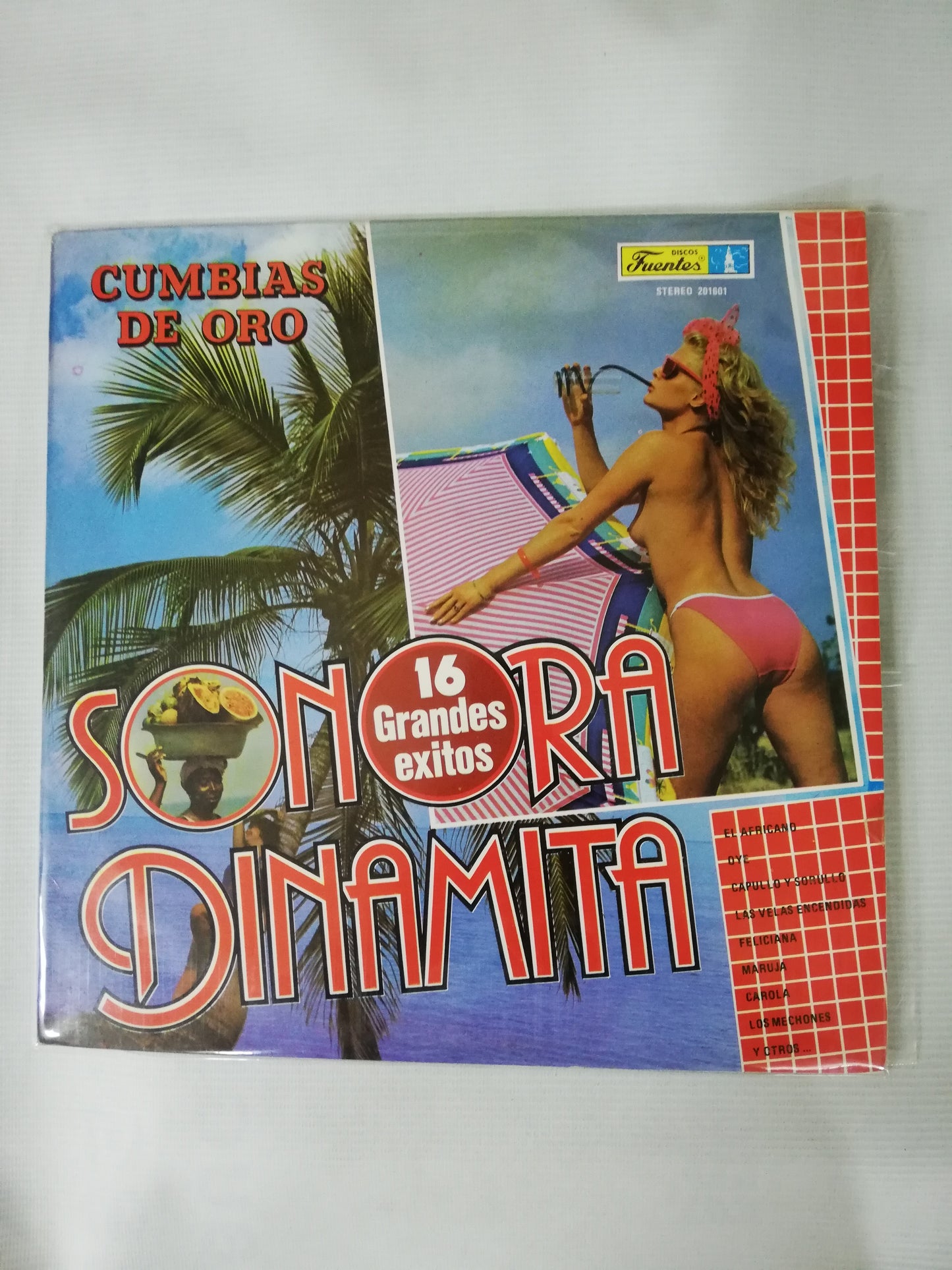 LP SONORA DINAMITA - CUMBIAS DE ORO - 16 GRANDES EXITOS