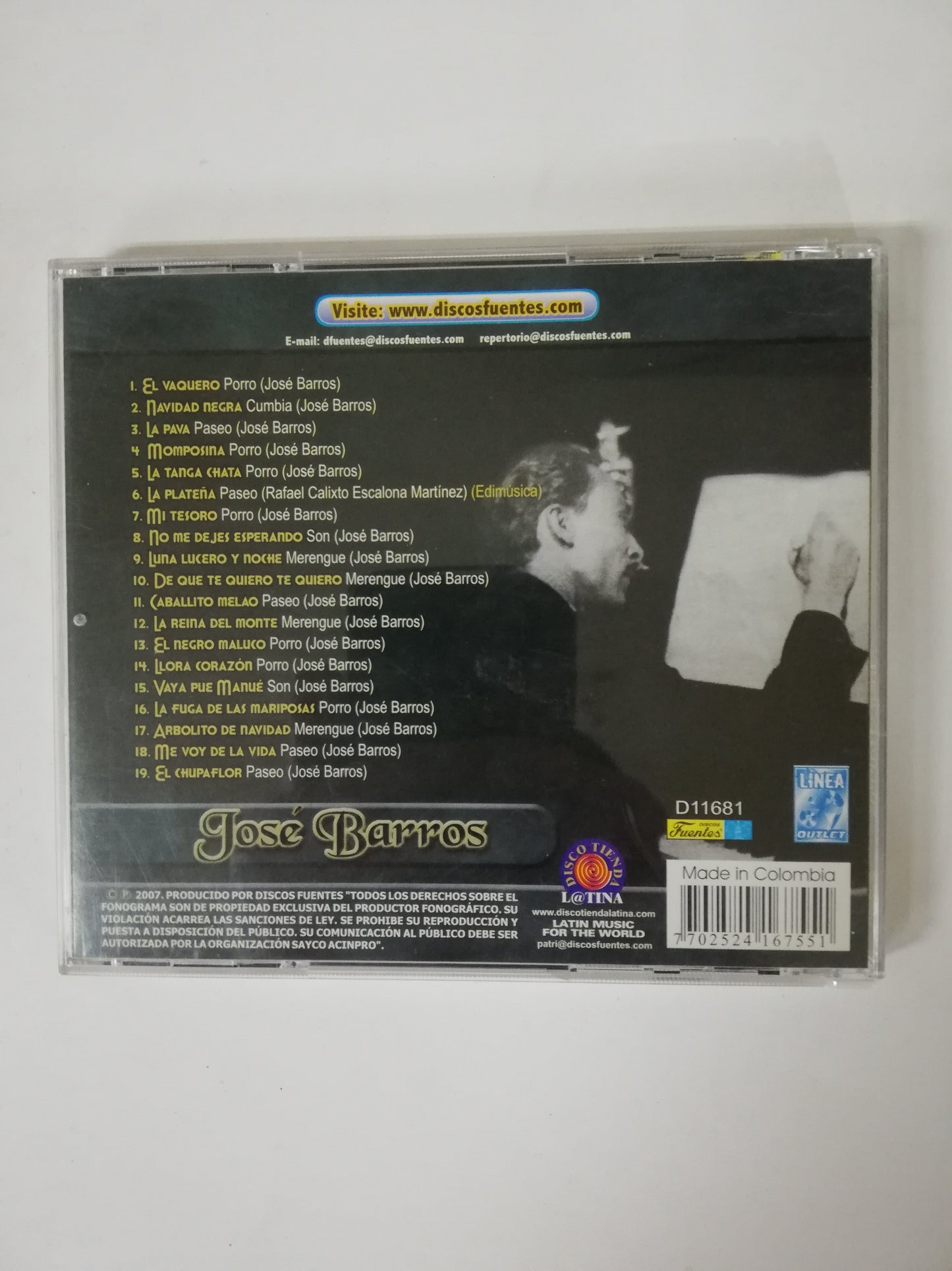 CD JOSÉ BARROS - RESCATANDO LOS EXITOS ORIGINALES DEL LONG PLAY