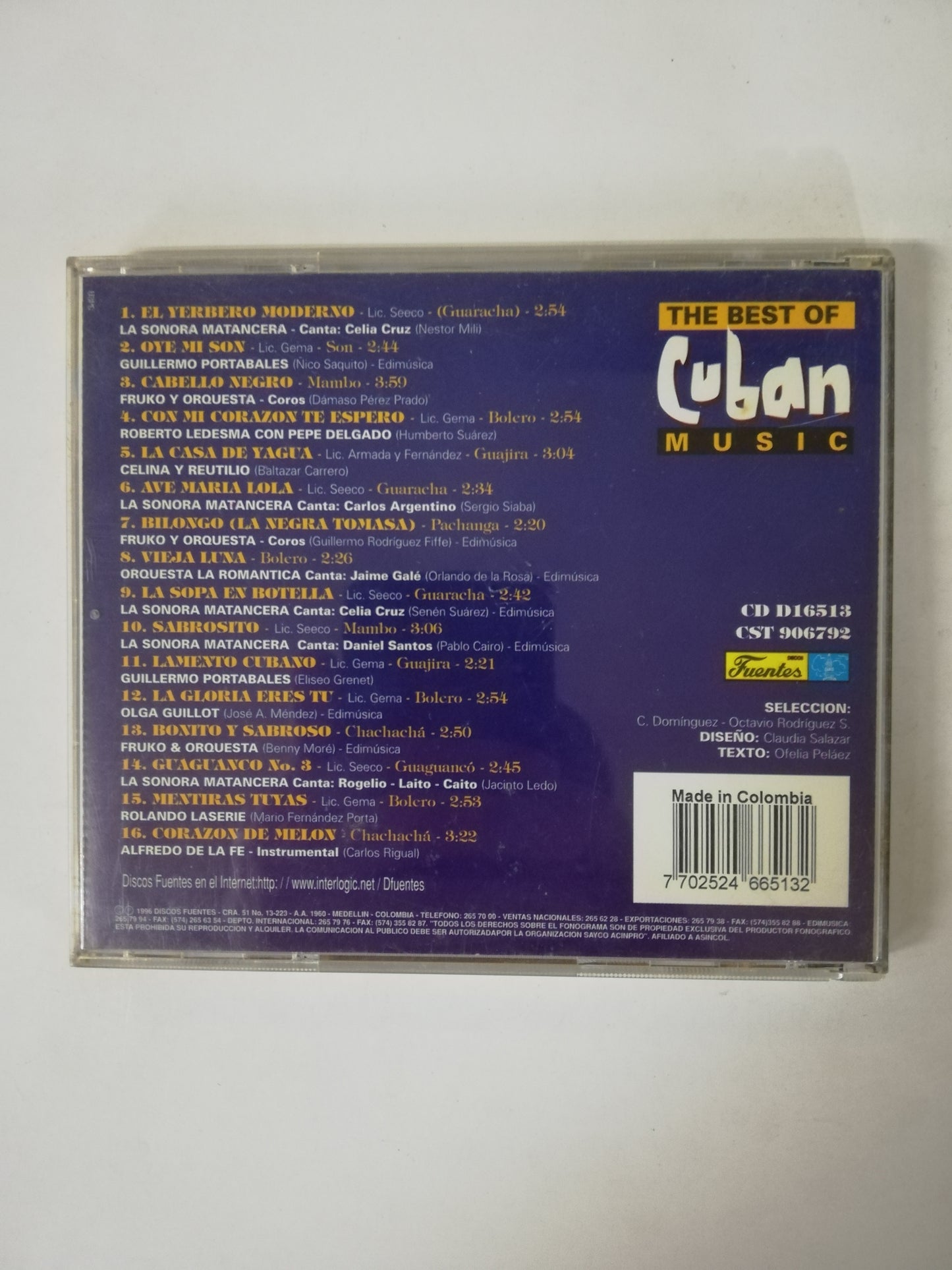CD THE BEST OF CUBAN MUSIC - THE BEST OF CUBAN MUSIC VOL. 2