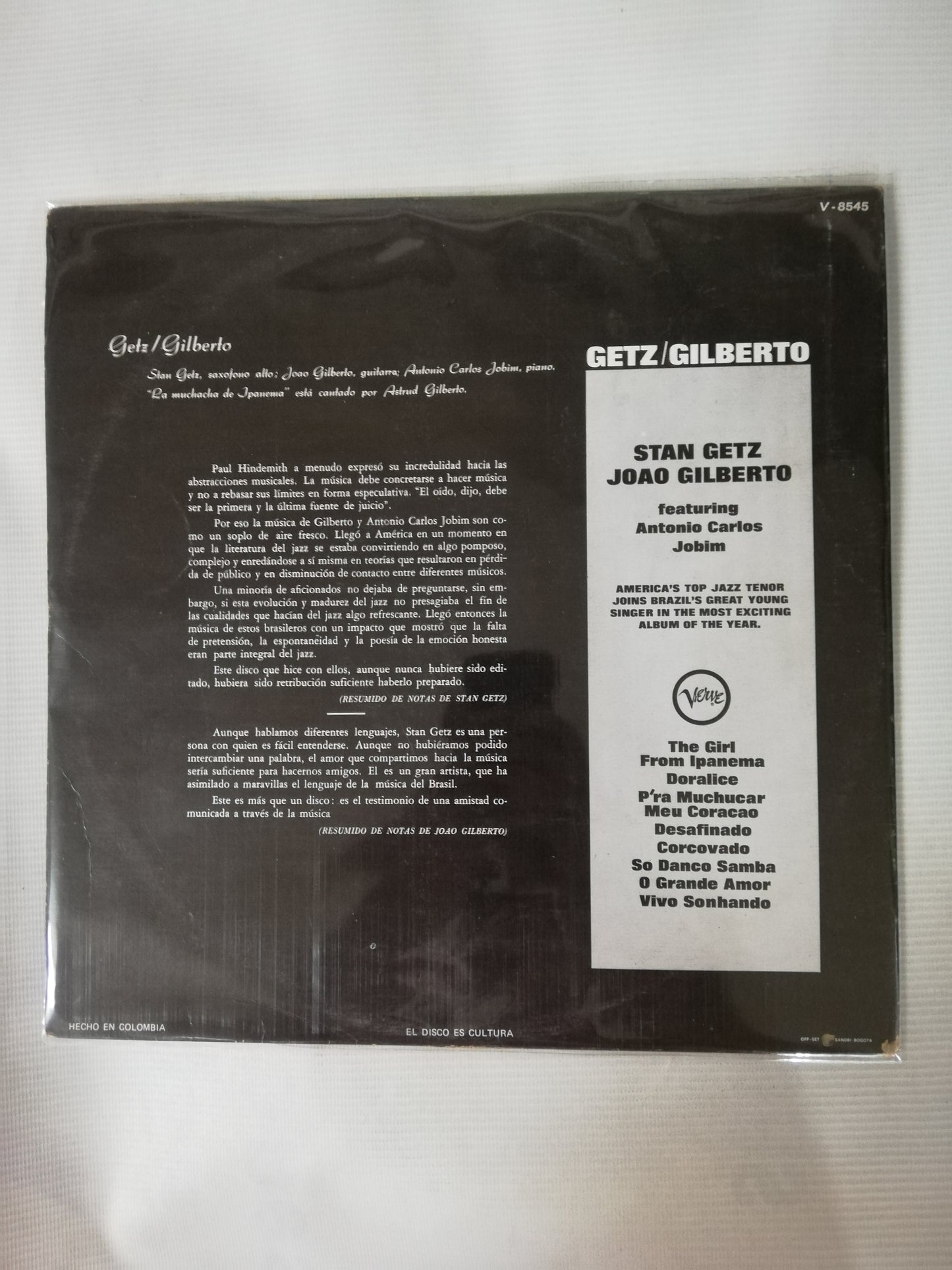 LP STAN GETZ / JOAO GILBERTO FEATURING ANTONIO CARLOS JOBIN - GETZ / GILBERTO