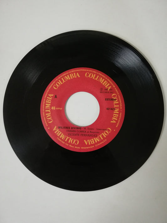 VINILO VICENTE FERNANDEZ - MUJERES DIVINAS / COMO UN REY