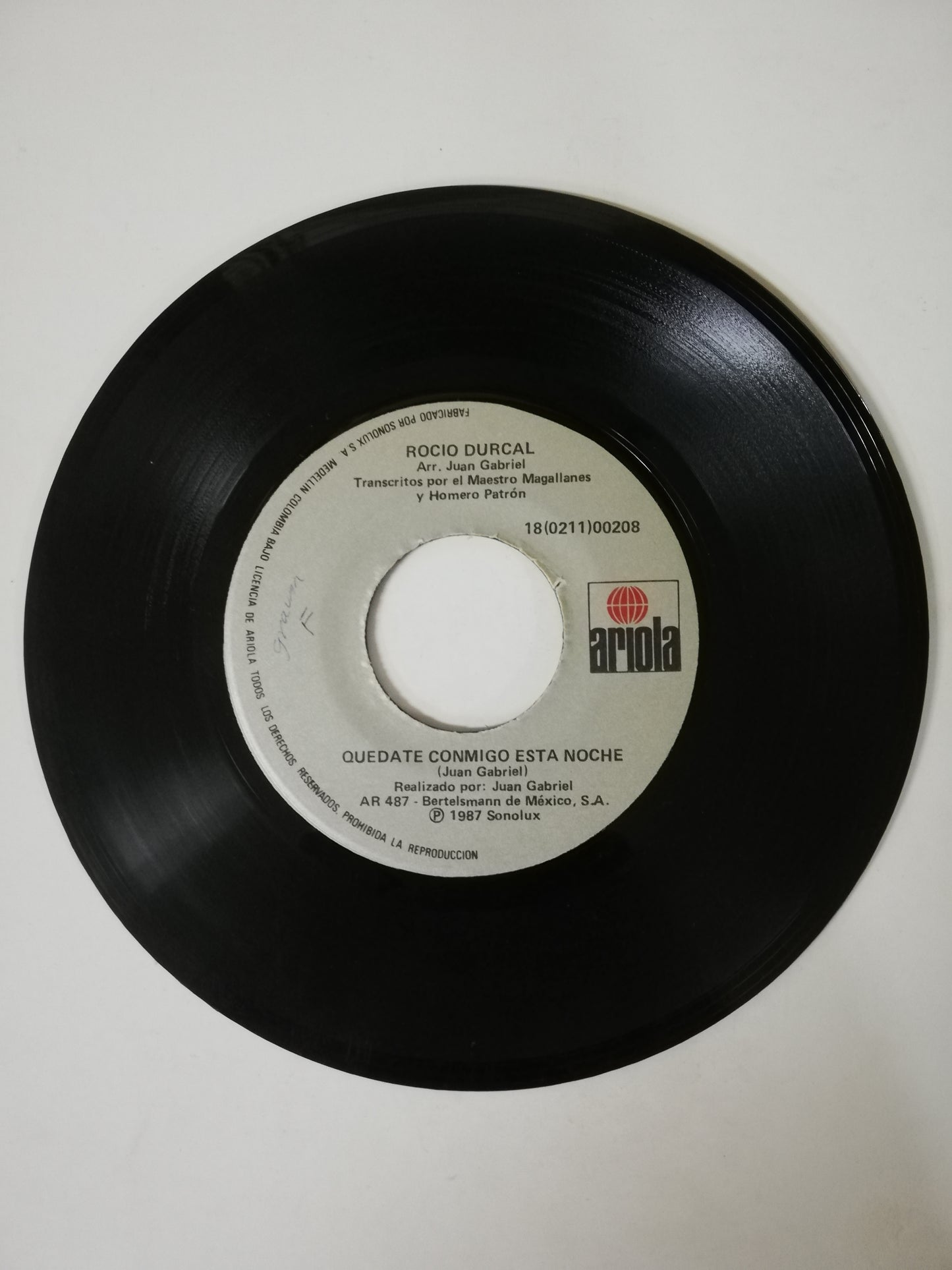 VINILO ROCIO DURCAL - QUEDATE CONMIGO ESTA NOCHE / LA GUIRNALDA