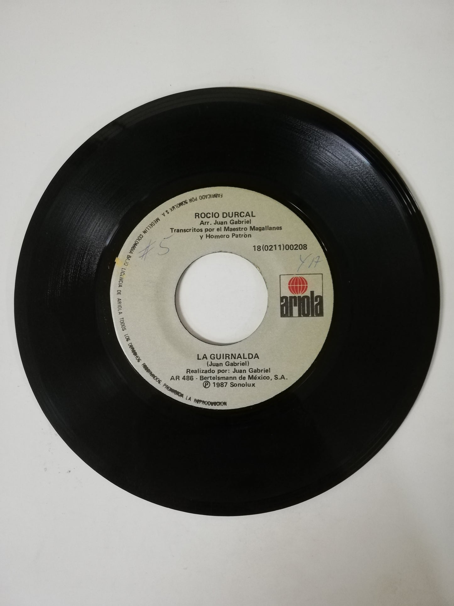 VINILO ROCIO DURCAL - QUEDATE CONMIGO ESTA NOCHE / LA GUIRNALDA