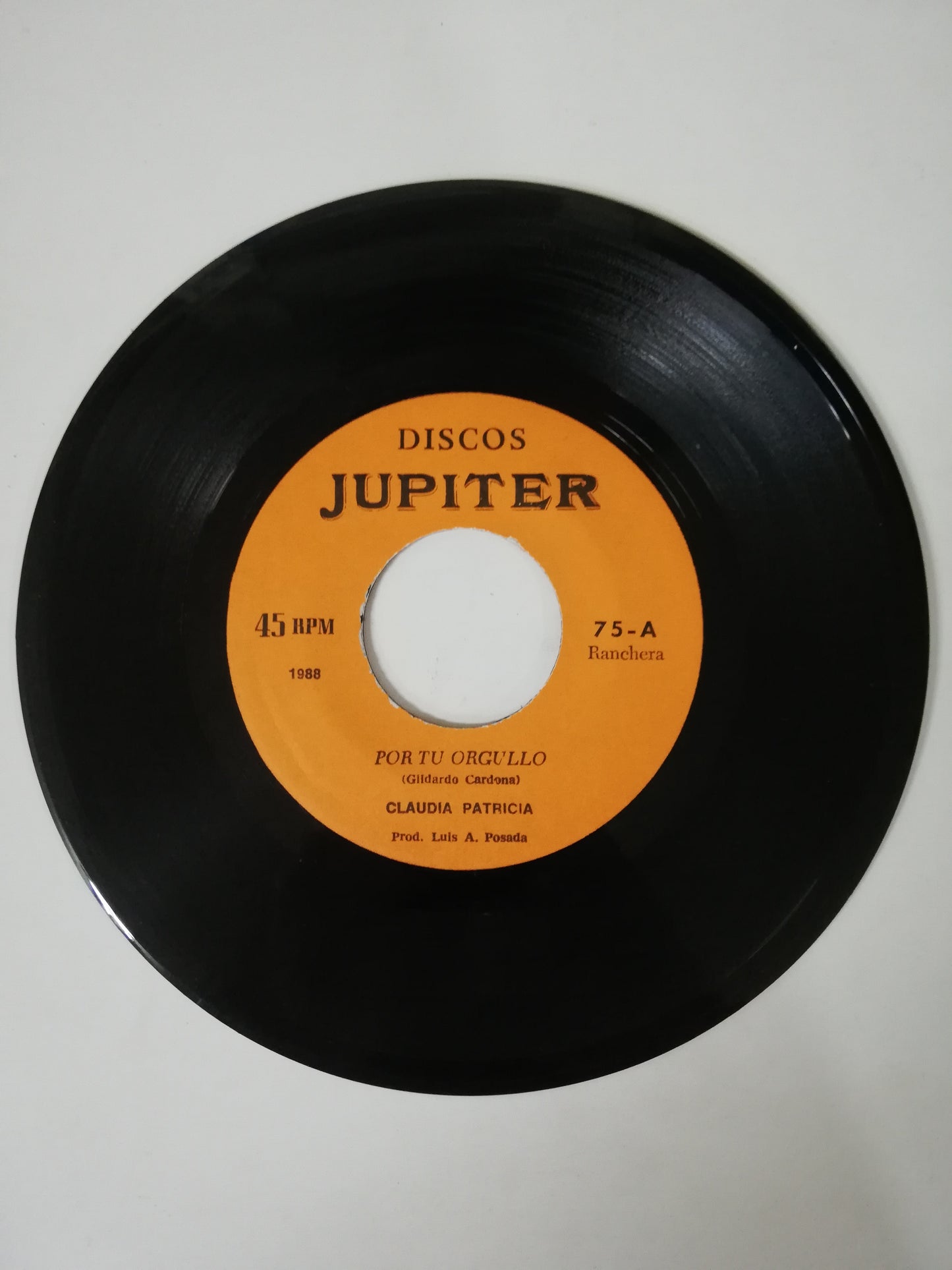 VINILO CLAUDIA PATRICIA - POR TU ORGULLO / SIGAMOS AMANDO