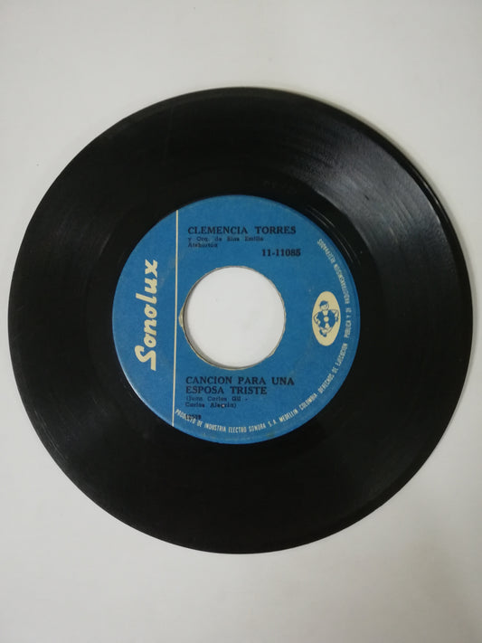 VINILO CLEMENCIA TORRES - CANCIÓN PARA UNA ESPOSA TRISTE / BUTTERFLY