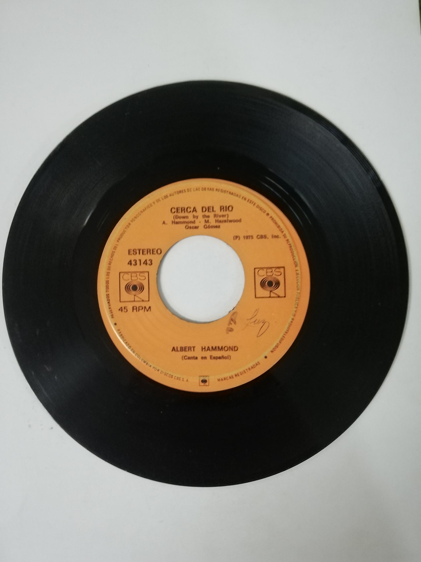 VINILO ALBERT HAMMOND - ECHAME A MI LA CULPA / CERCA DEL RIO