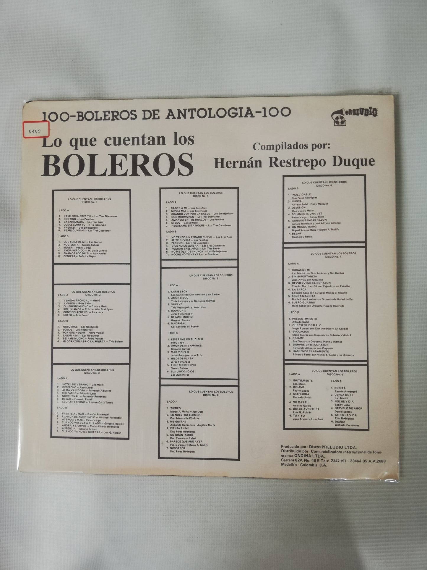 LP LO QUE CUENTAN LOS BOLEROS - LO QUE CUENTAN LOS BOLEROS VOL. 1
