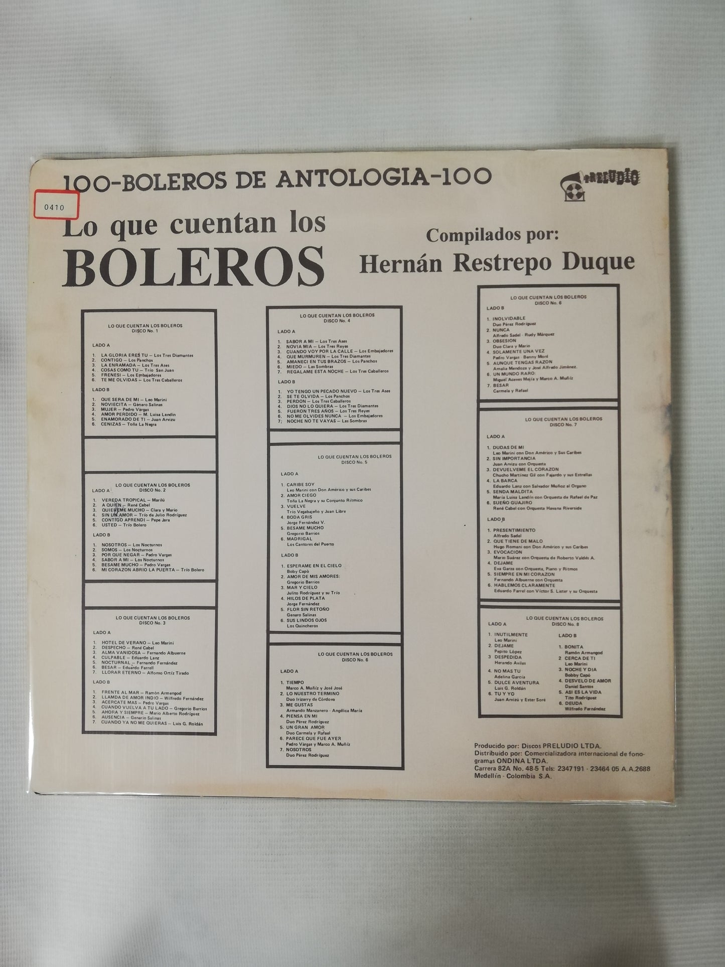 LP LO QUE CUENTAN LOS BOLEROS - LO QUE CUENTAN LOS BOLEROS VOL. 2