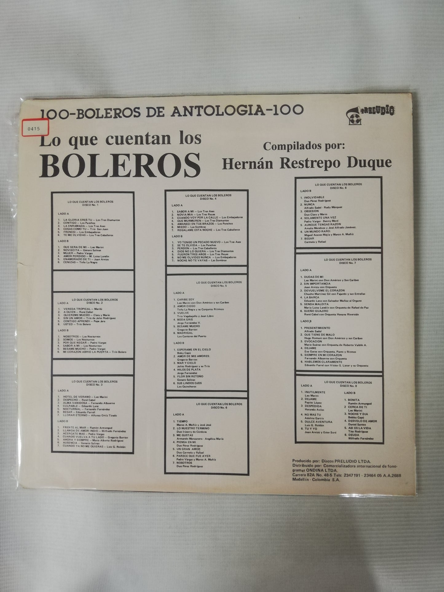 LP LO QUE CUENTAN LOS BOLEROS - LO QUE CUENTAN LOS BOLEROS VOL. 7