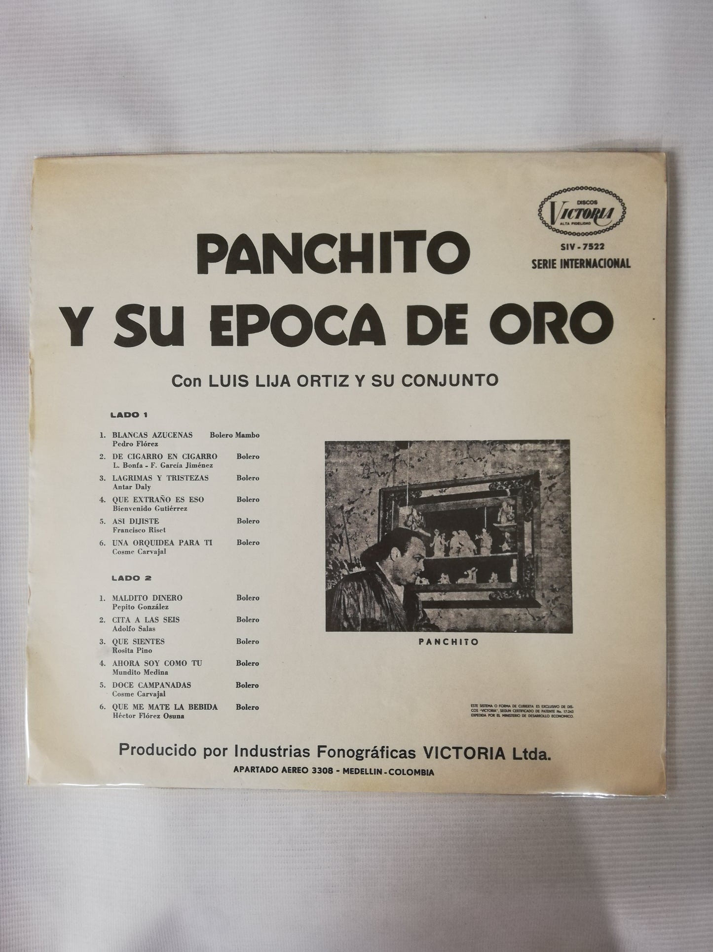 LP PANCHITO CON LUIS LIJA Y SU CONJUNTO - PANCHITO Y SU EPOCA DE ORO