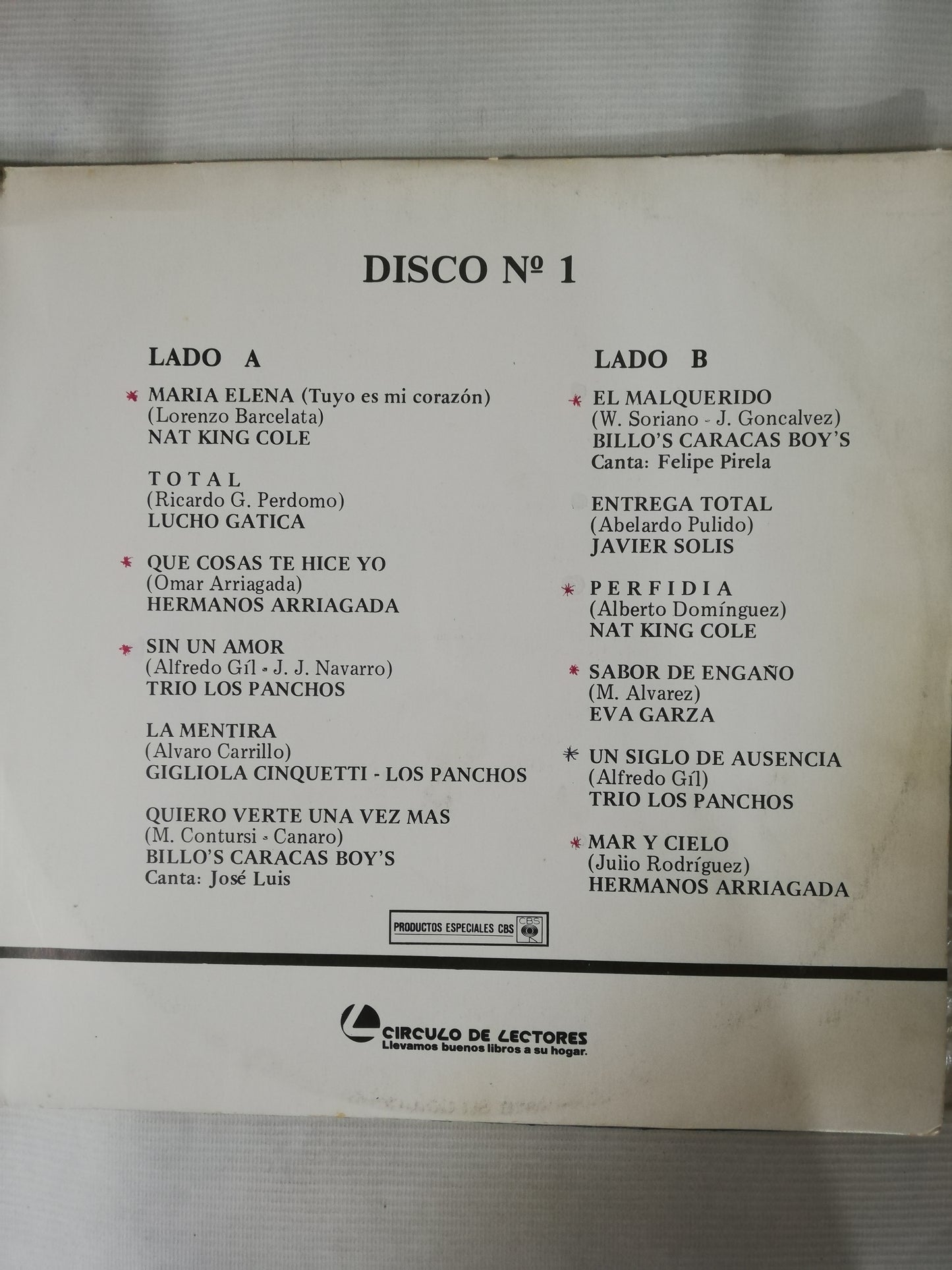 LP SELECCIONES CIRCULO DE BOLEROS - VARIOS INTÉRPRETES - VINYL X 3