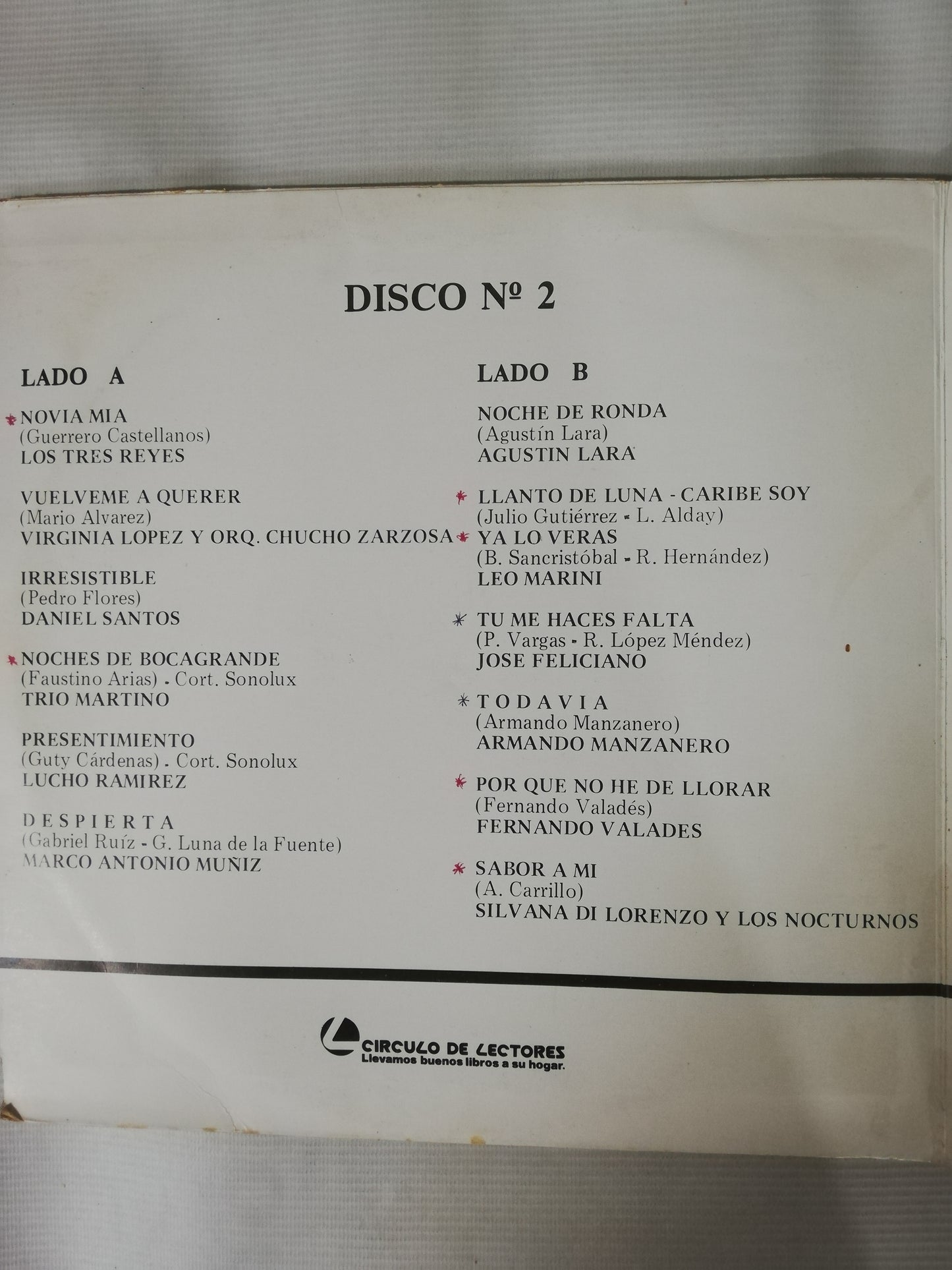 LP SELECCIONES CIRCULO DE BOLEROS - VARIOS INTÉRPRETES - VINYL X 3