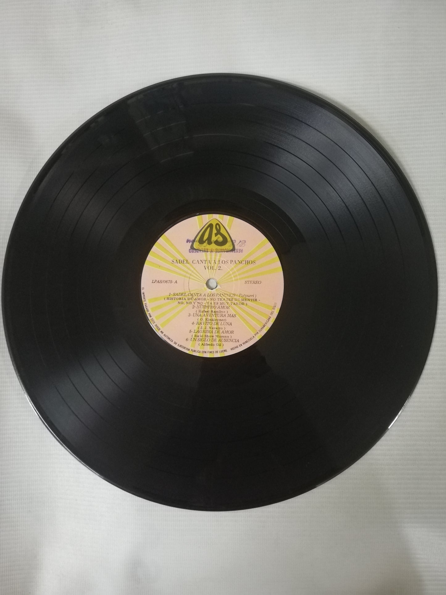 LP ALFREDO SADEL - ALFREDO SADEL CANTA A LOS PANCHOS