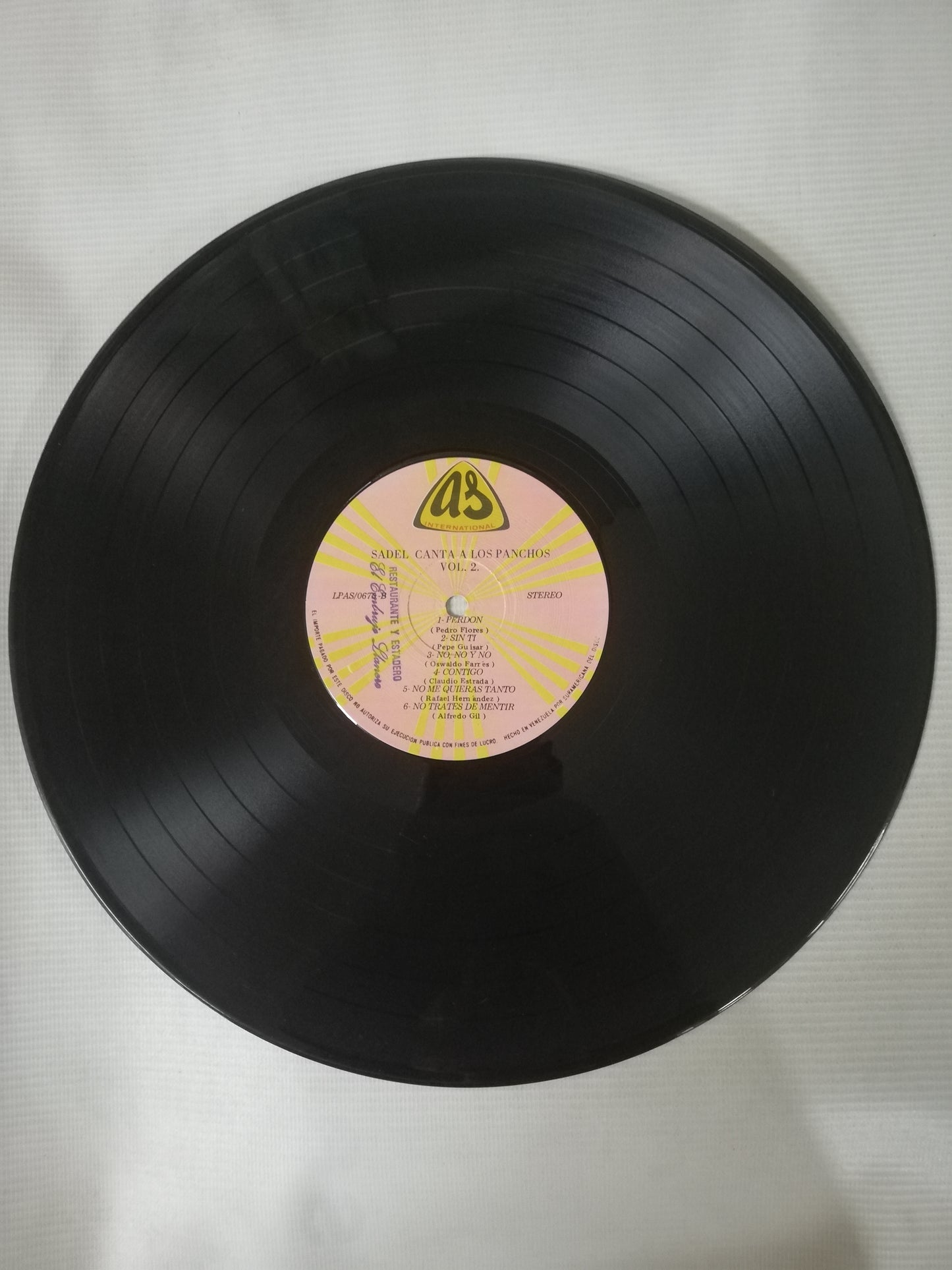 LP ALFREDO SADEL - ALFREDO SADEL CANTA A LOS PANCHOS