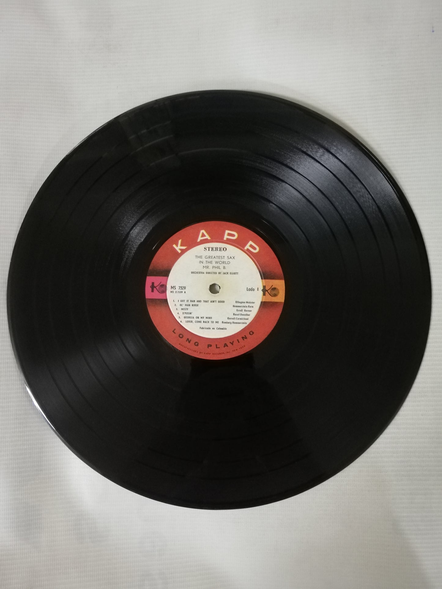 LP MR. PHIL B. ORCHESTRA DIRECTED BY JACK ELLIOTT - THE GREATEST SAX IN THE WOLRD