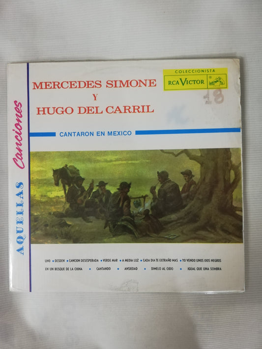 LP MERCERDES SIMONE Y HUGO DEL CARRIL - CANTARON EN MEXICO