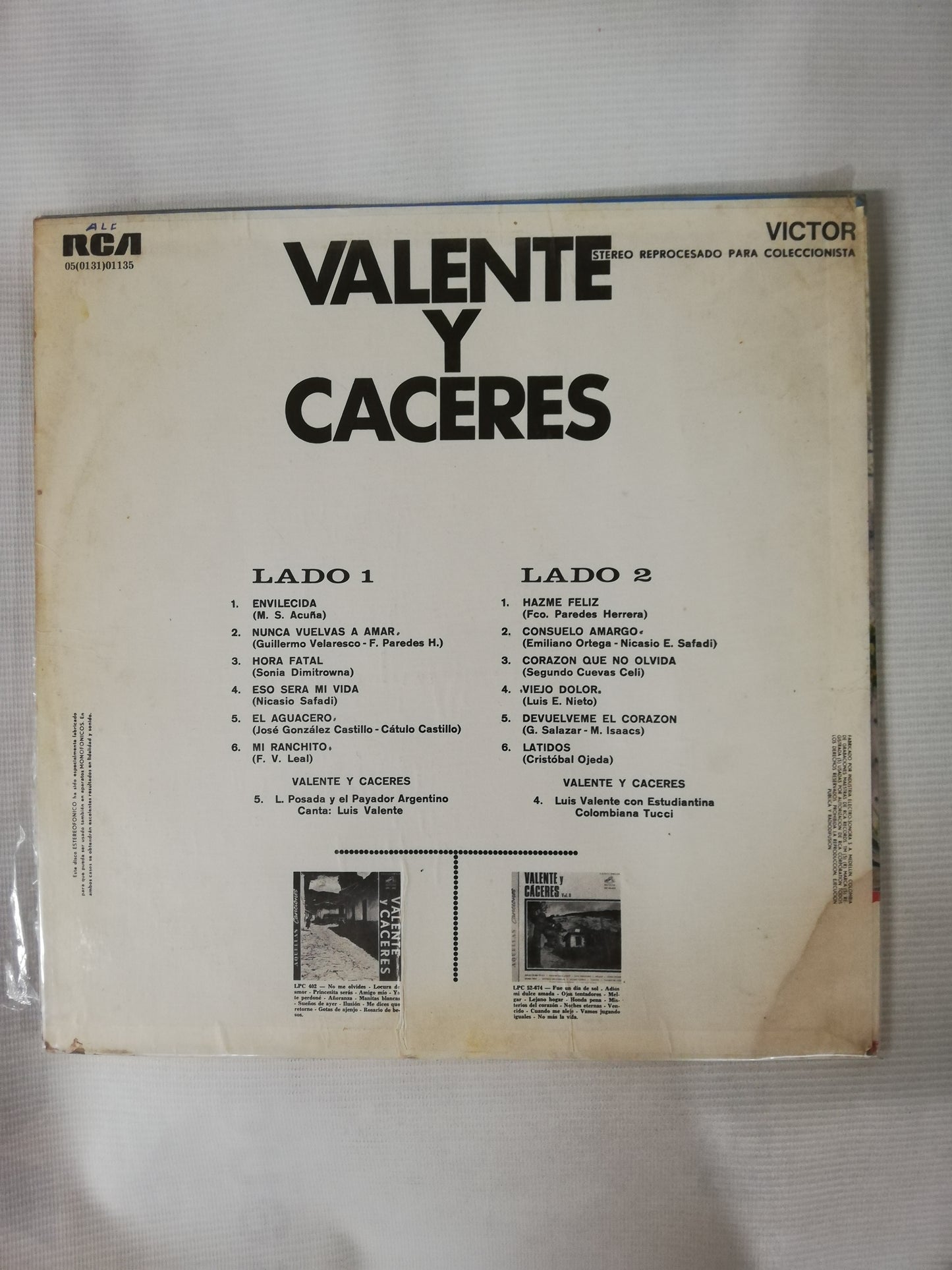 LP VALENTE Y CACERES - AQUELLAS CANCIONES