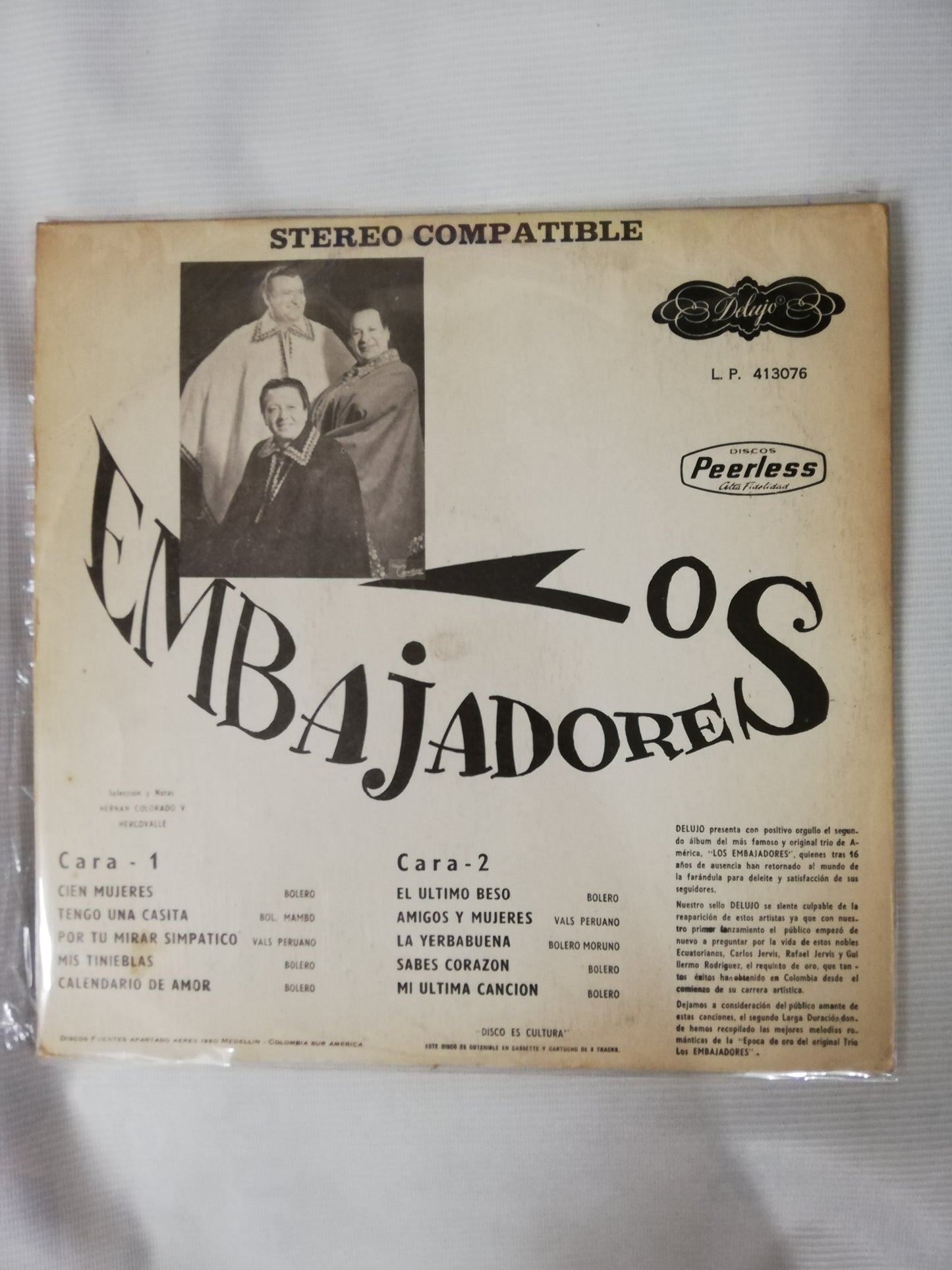 LP TRIO LOS EMBAJADORES - EPOCA DE ORO DEL ORIGINAL TRIO LOS EMBAJADORES