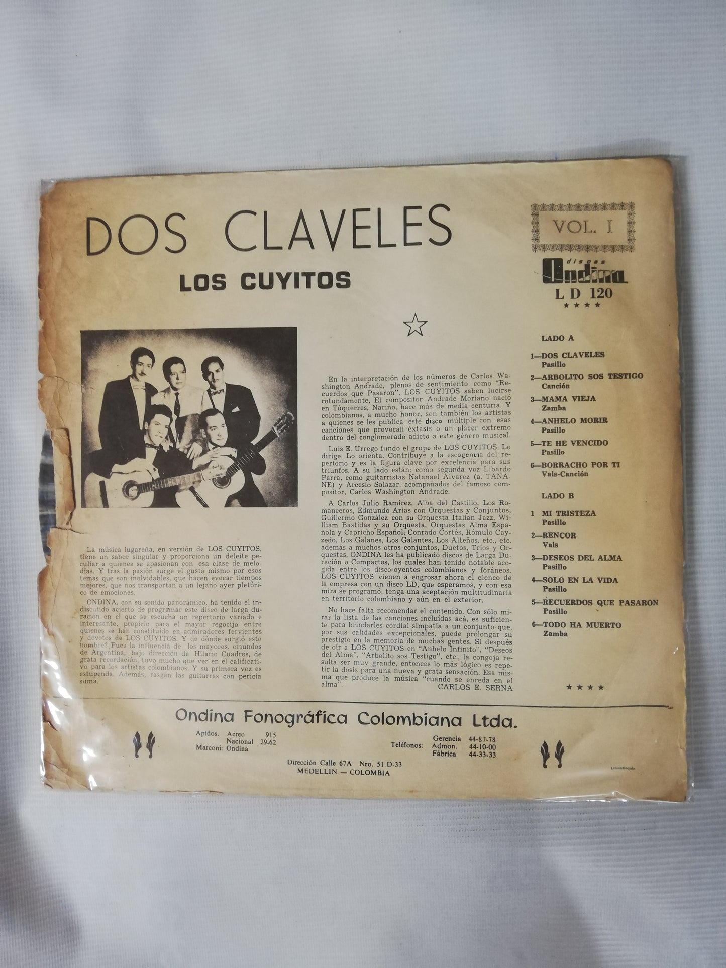 LP LOS CUYITOS - DOS CLAVELES