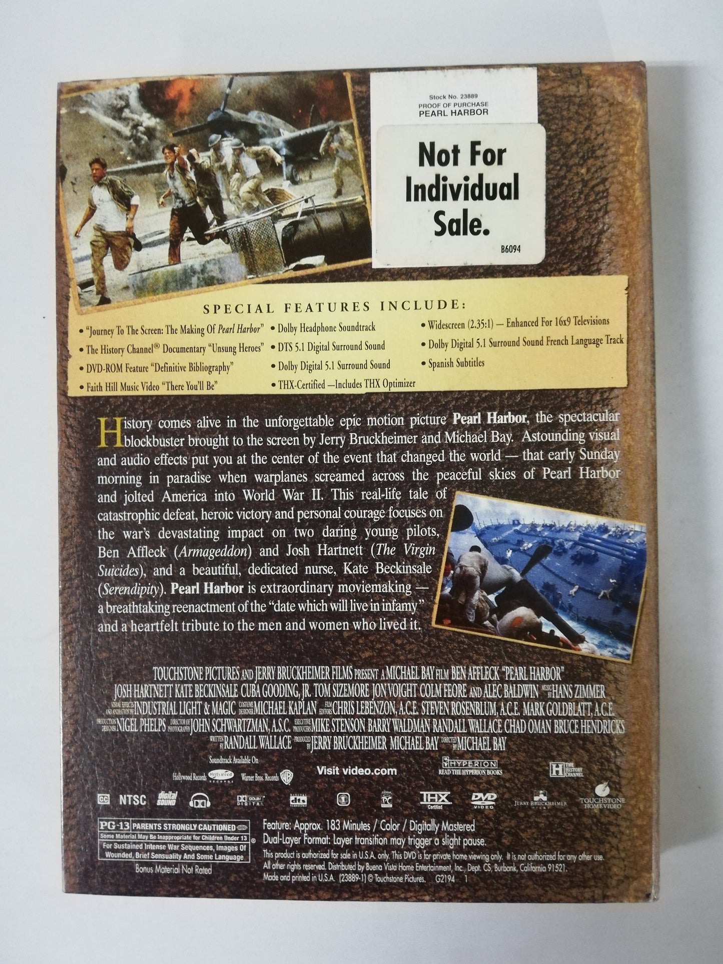 DVD PEARL HARBOR - 60TH ANNIVERSARY COMMEMORATIVE EDITION - DVD X 2