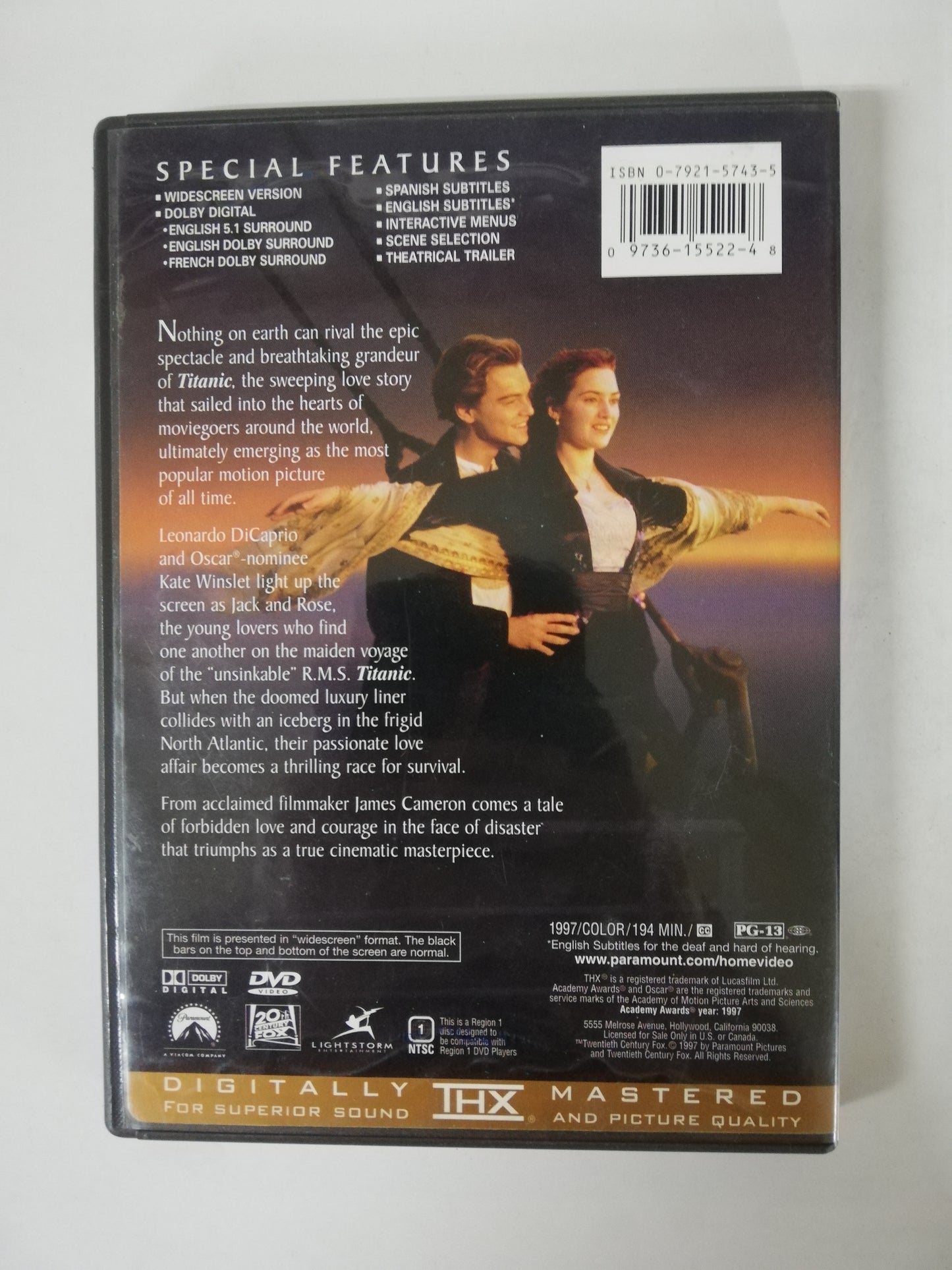 DVD TITANIC - A JAMES CAMERON FILM