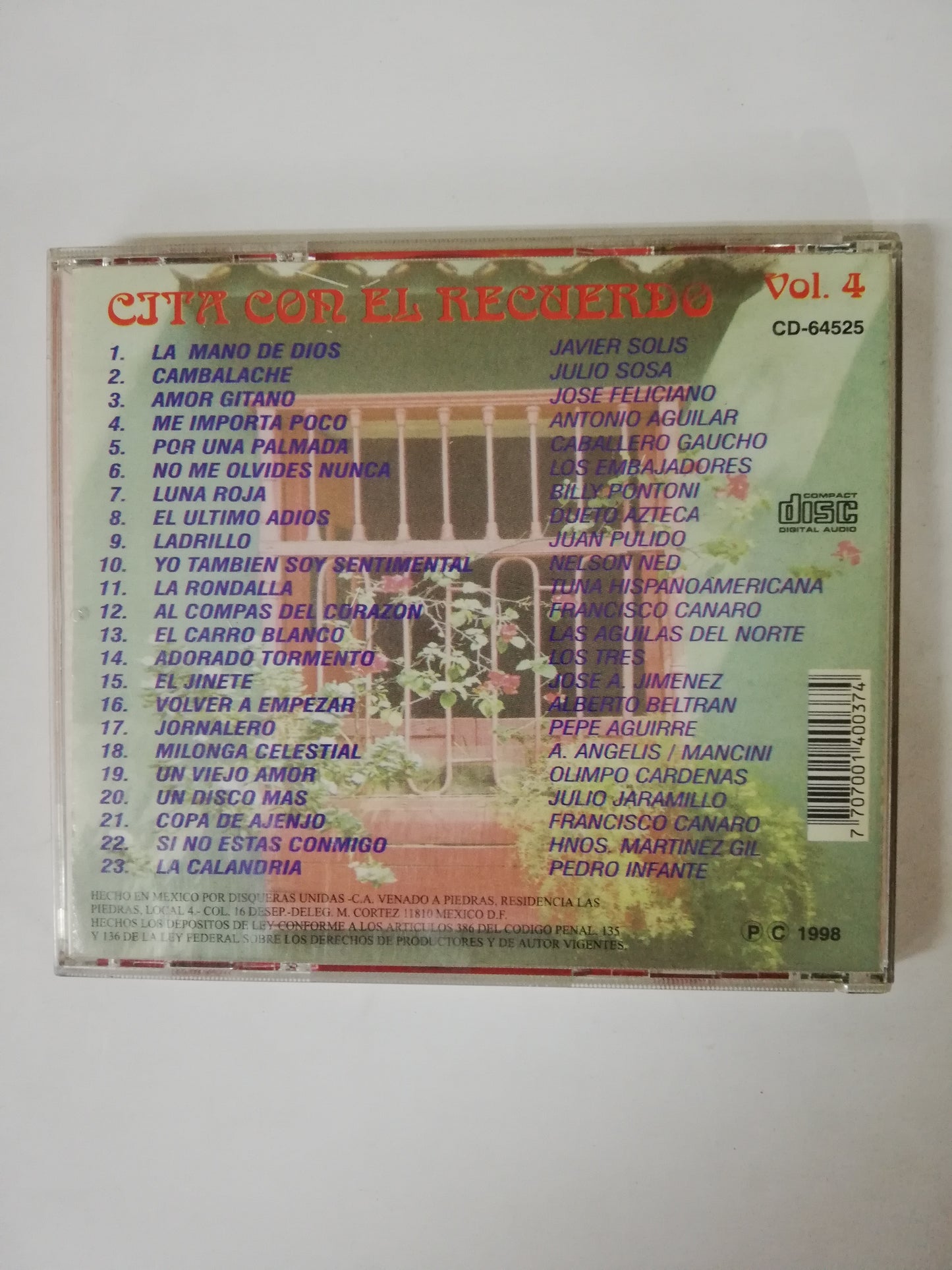 CD CITA CON EL RECUERDO - CITA CON EL RECUERDO VOL. 4