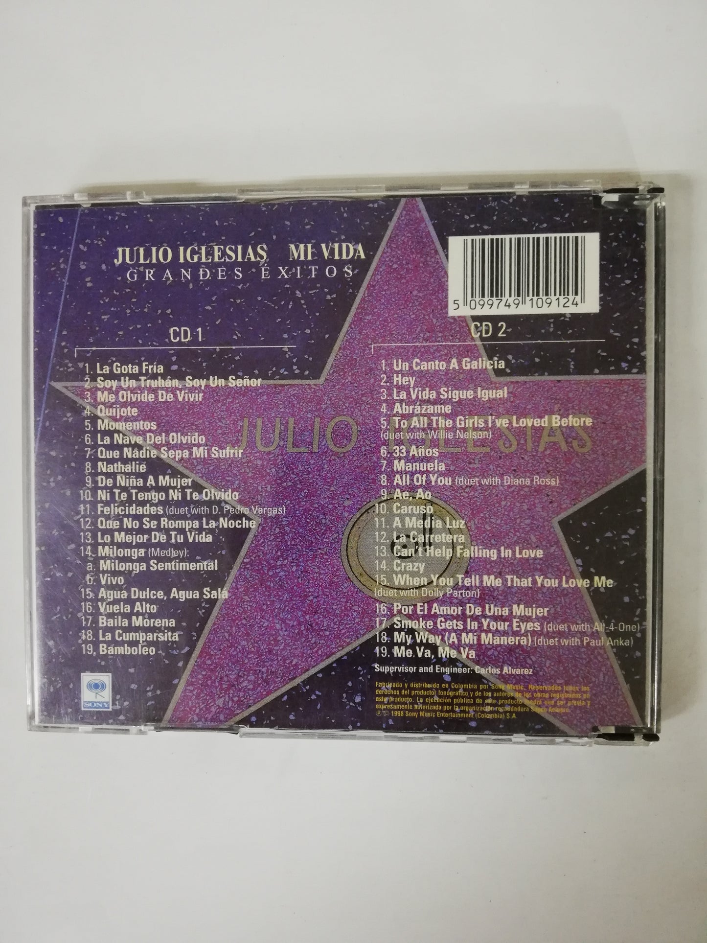 CD JULIO IGLESIAS - MI VIDA: GRANDES EXITOS - CD X 2