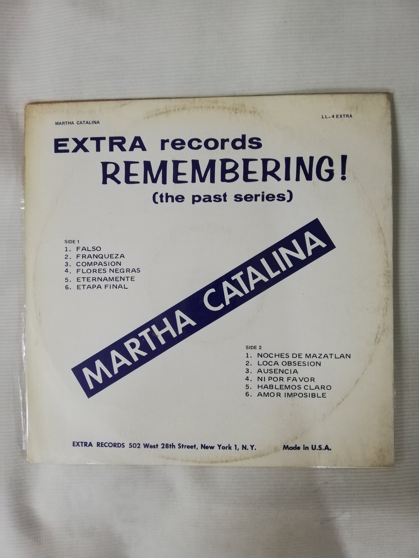 LP MARTHA CATALINA - RECORDANDO!