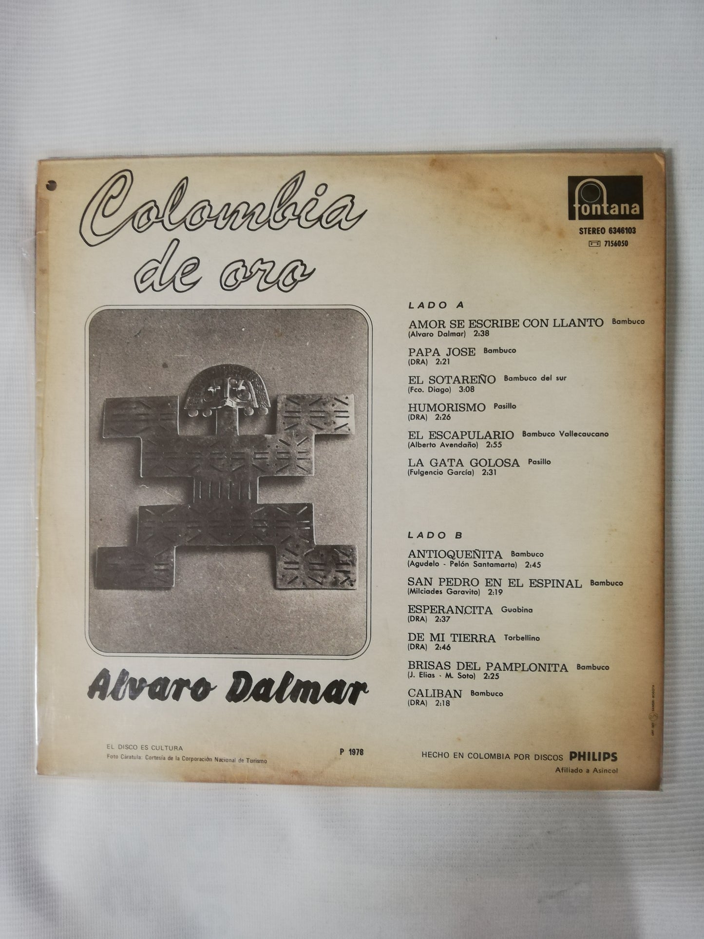 LP ALVARO DALMAR - COLOMBIA DE ORO VOL. 10