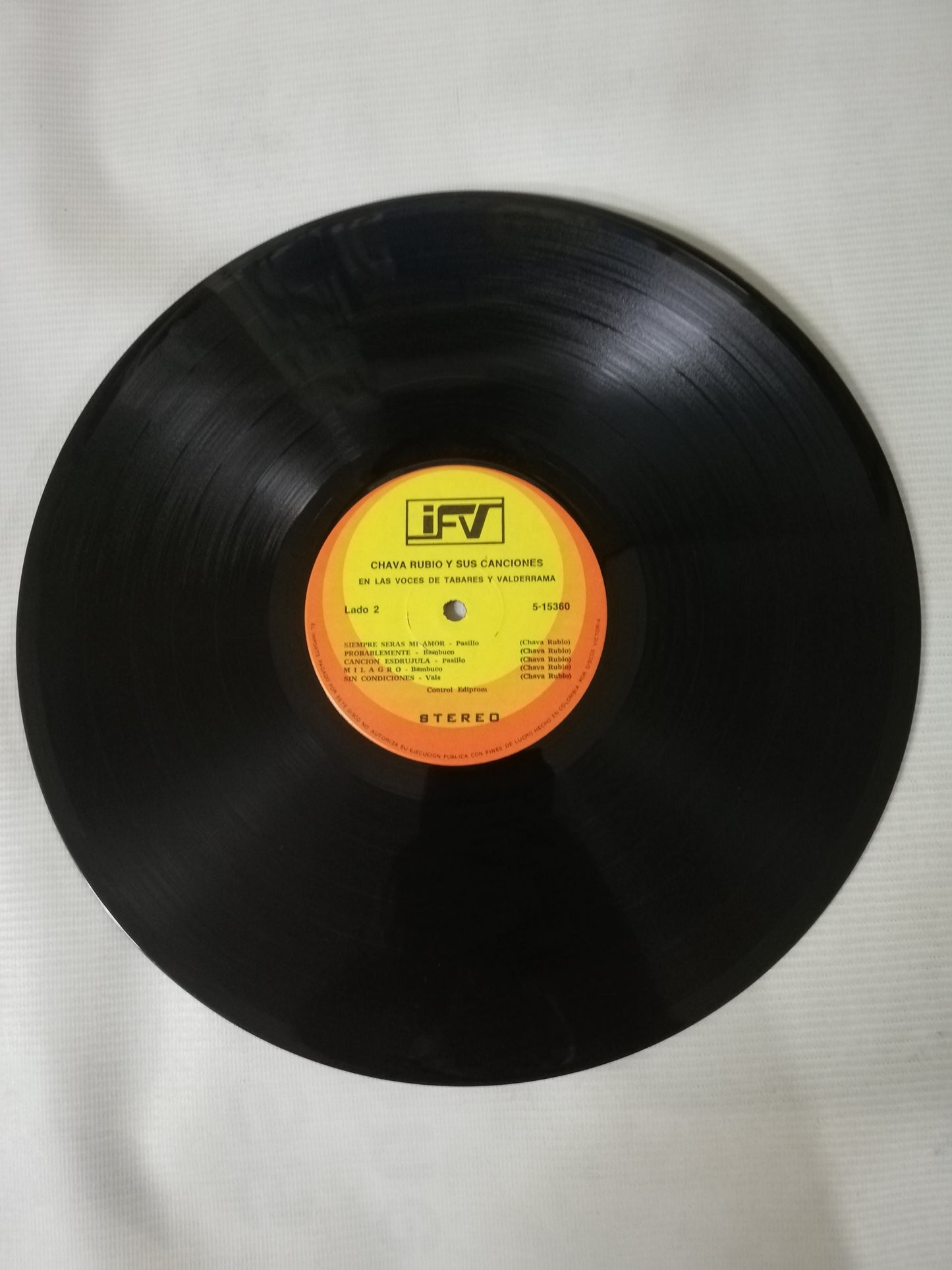 LP CHAVA RUBIO Y SUS CANCIONES - EN LAS VOCES DE TABARES Y VALDERRAMA