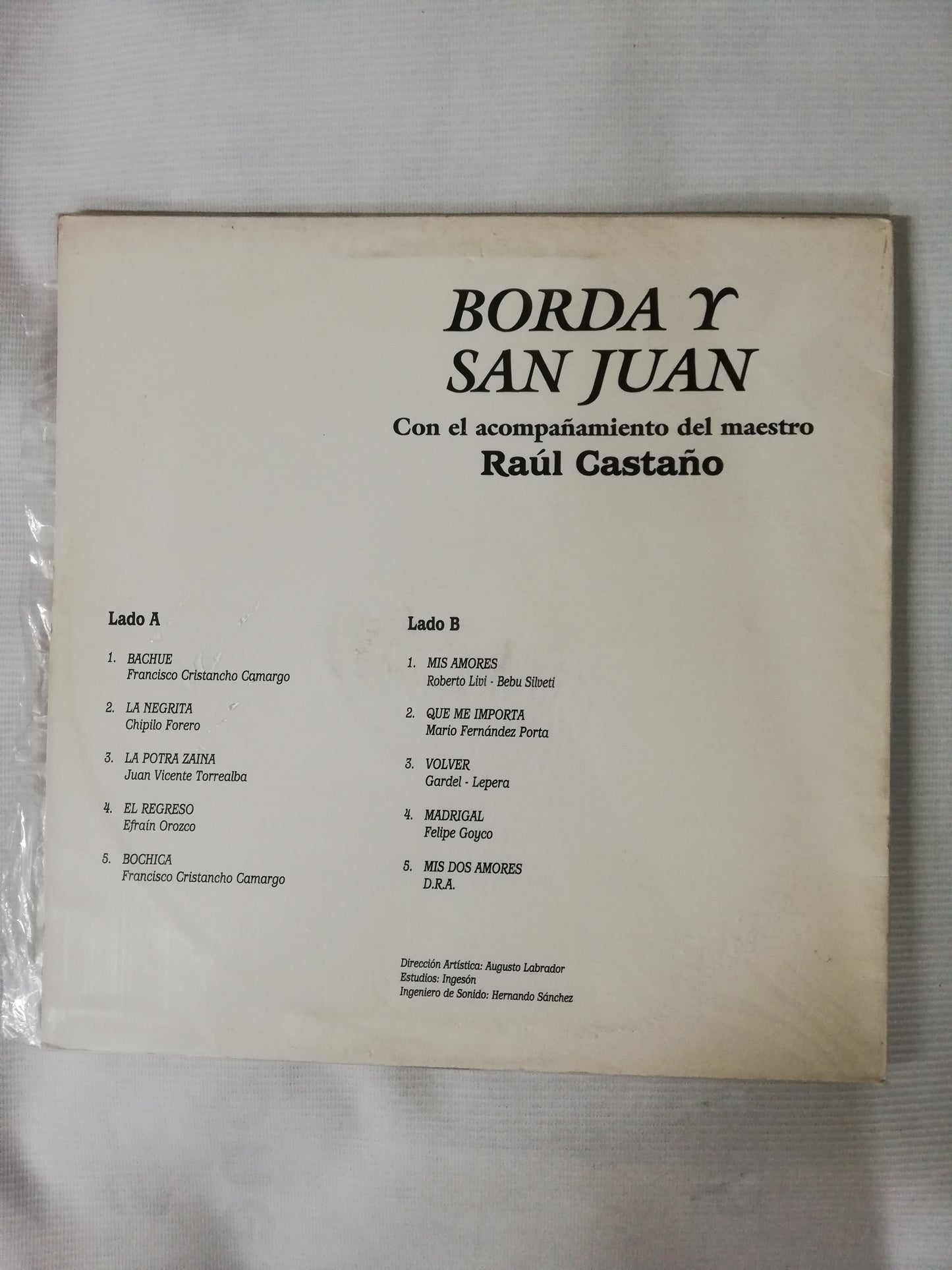 LP BORDA Y SAN JUAN - CON EL ACOMPAÑAMIENTO DEL MAESTRO RAUL CASTAÑO
