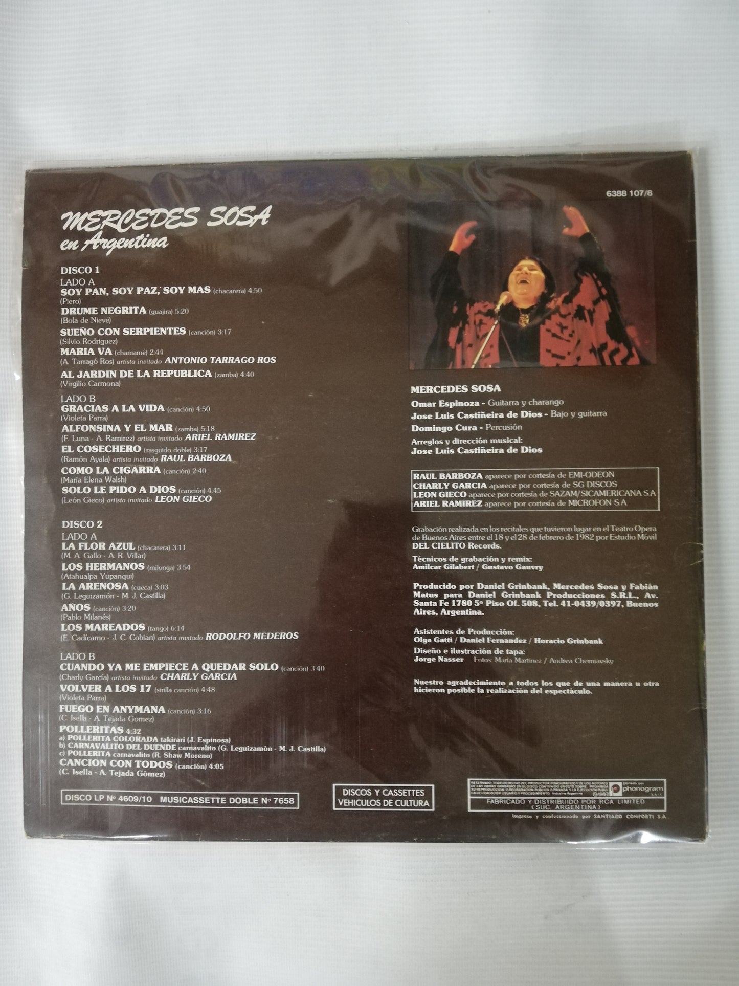 LP MERCEDES SOSA - MERCEDES SOSA EN ARGENTINA, GRABADO EN VIVO EN EL TEATRO OPERA DE BUENOS AIRES - VINYL X 2