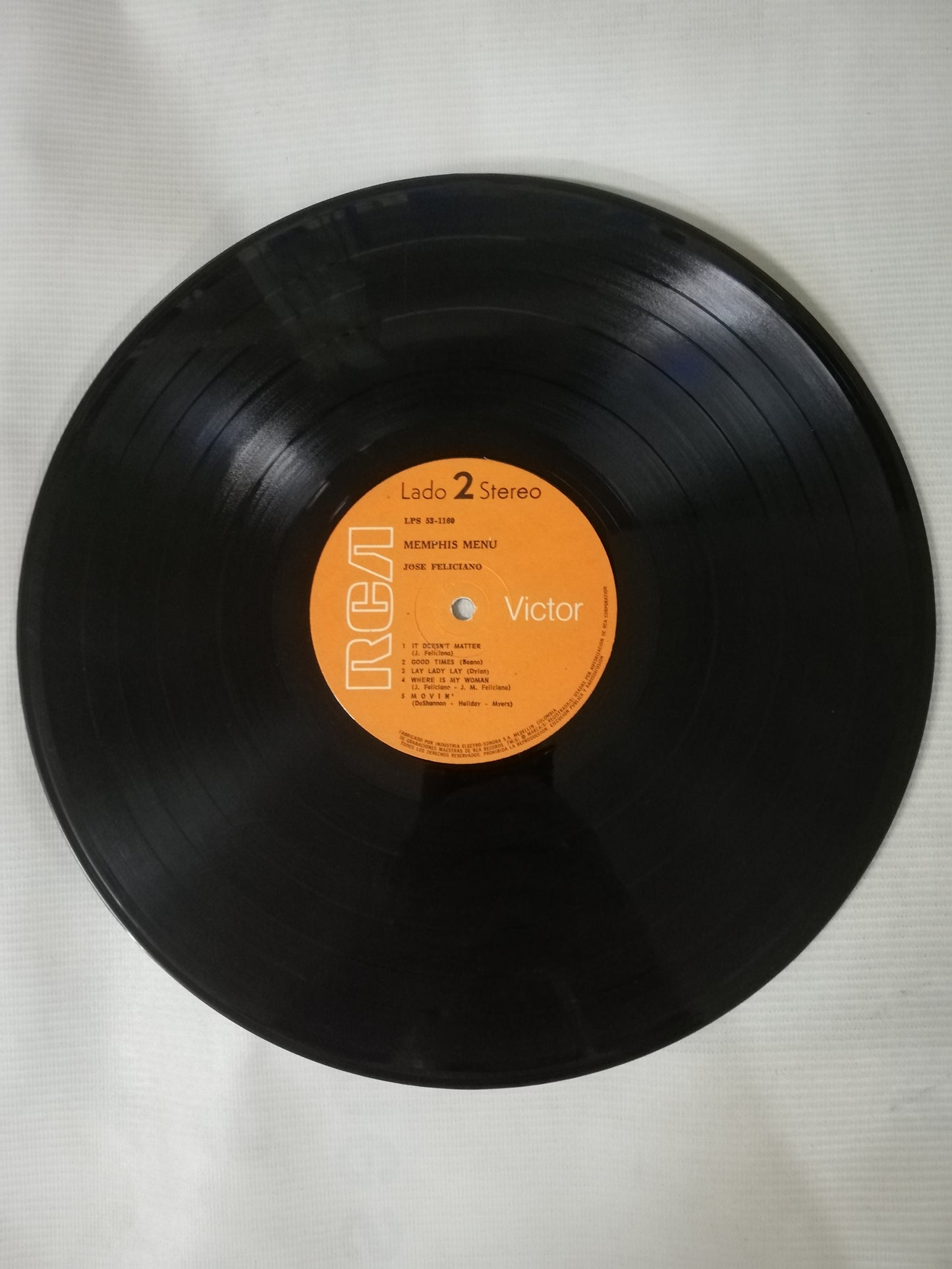 LP JOSÉ FELICIANO - MEMPHIS MENU