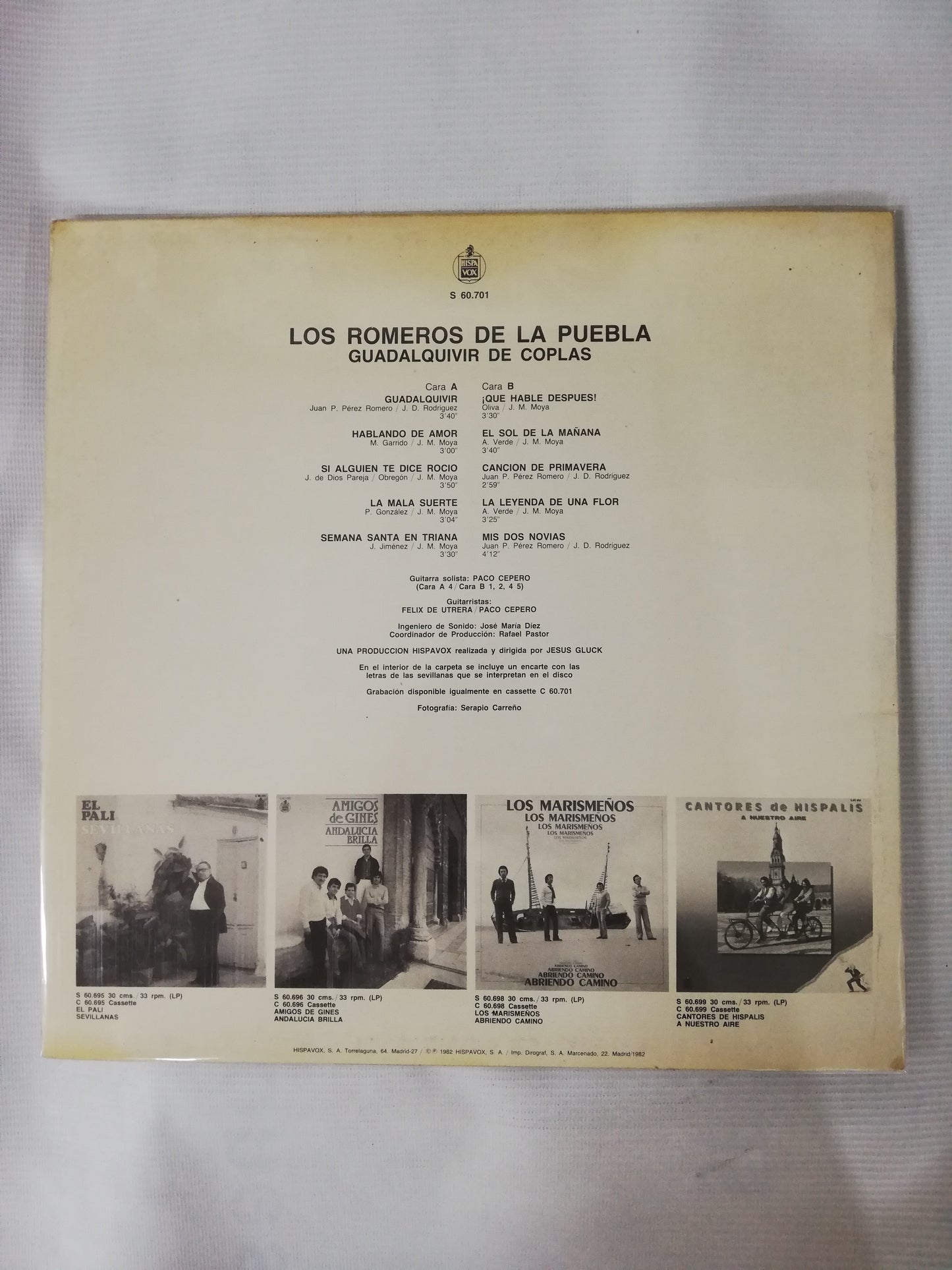 LP LOS ROMEROS DE LA PUEBLA - GUADALQUIVIR DE COPLAS
