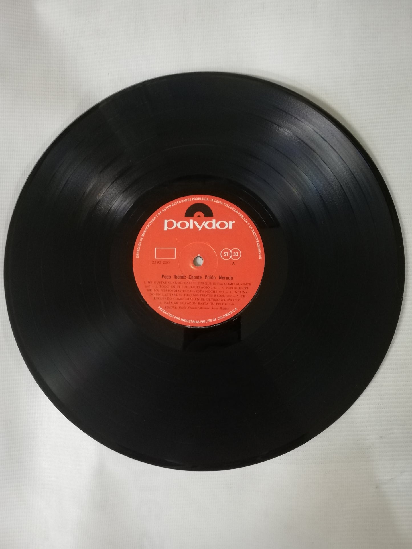 LP PACO IBAÑEZ - CHANTE PABLO NERUDA - CUARTETO CEDRON - CHANTE RAUL GONZALEZ TUÑON