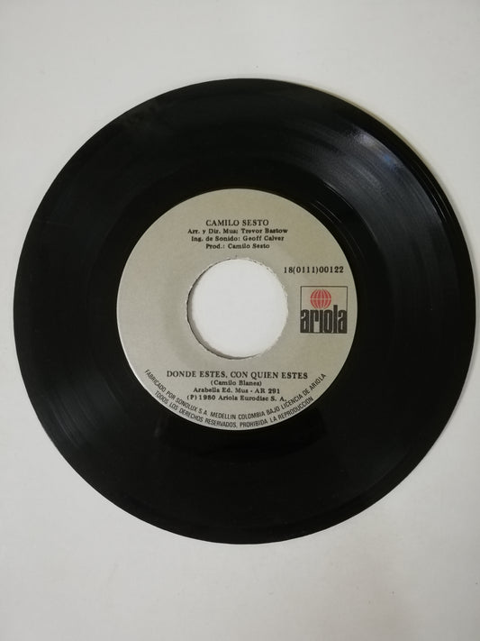VINILO CAMILO SESTO - DONDE ESTES, CON QUIEN ESTES / PERDONAME