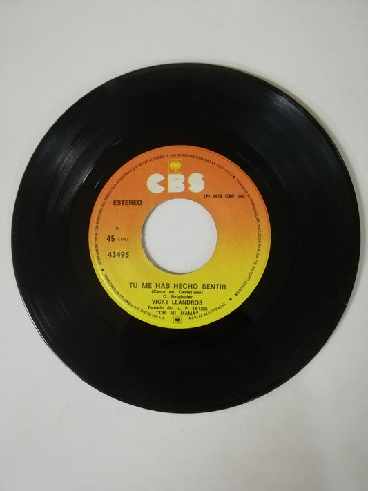 VINILO VICKY LEANDROS - TU ME HAS HECHO SENTIR / DE AHORA EN ADELANTE