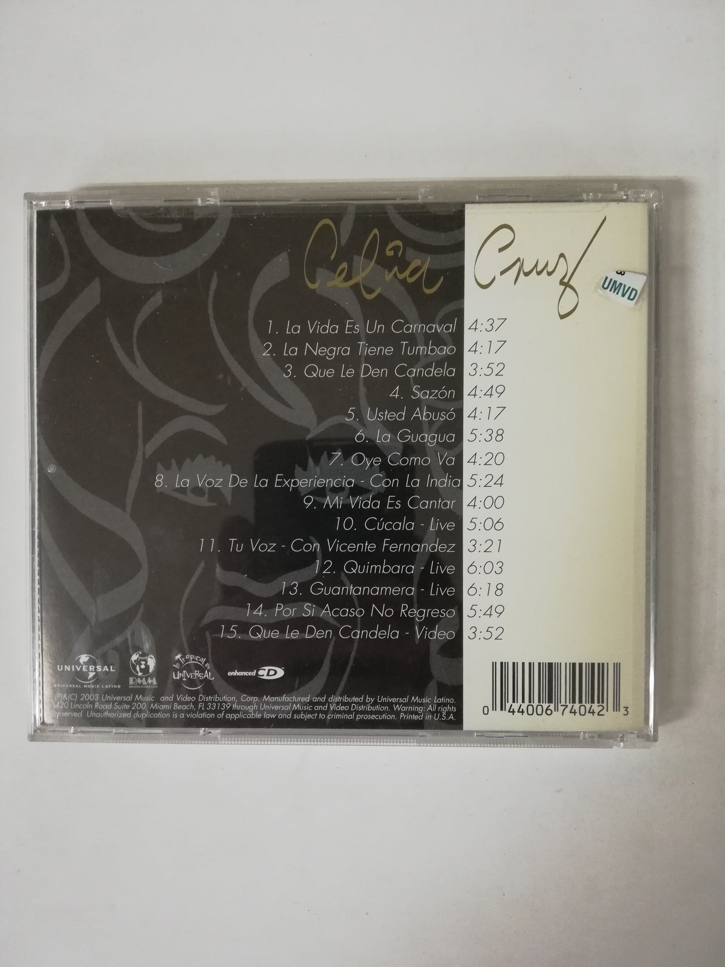 CD CELIA CRUZ - EXITOS ETERNOS