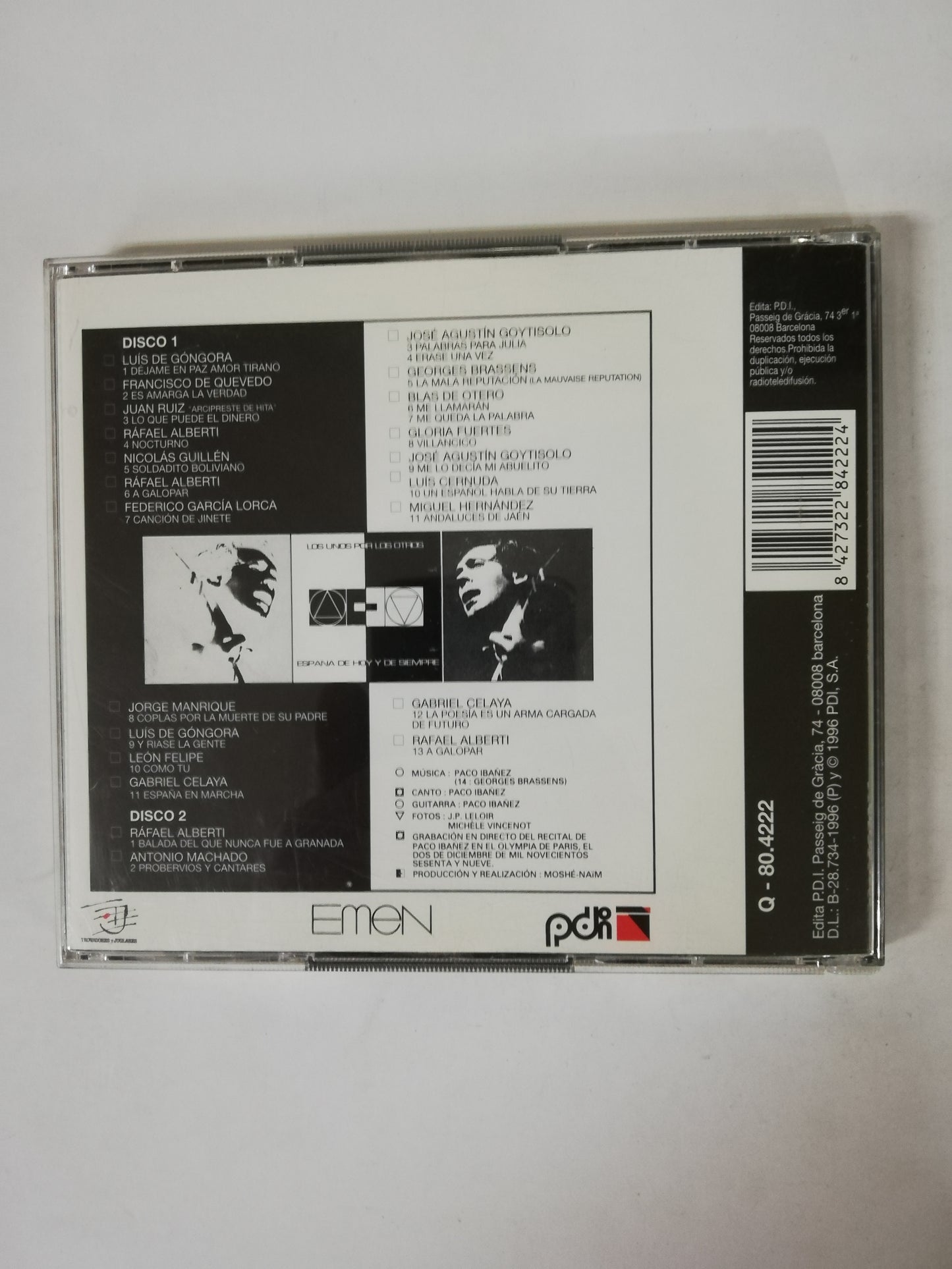 CD PACO IBAÑEZ - PACO IBAÑEZ EN EL OLYMPIA (PARIS) - CD X 2