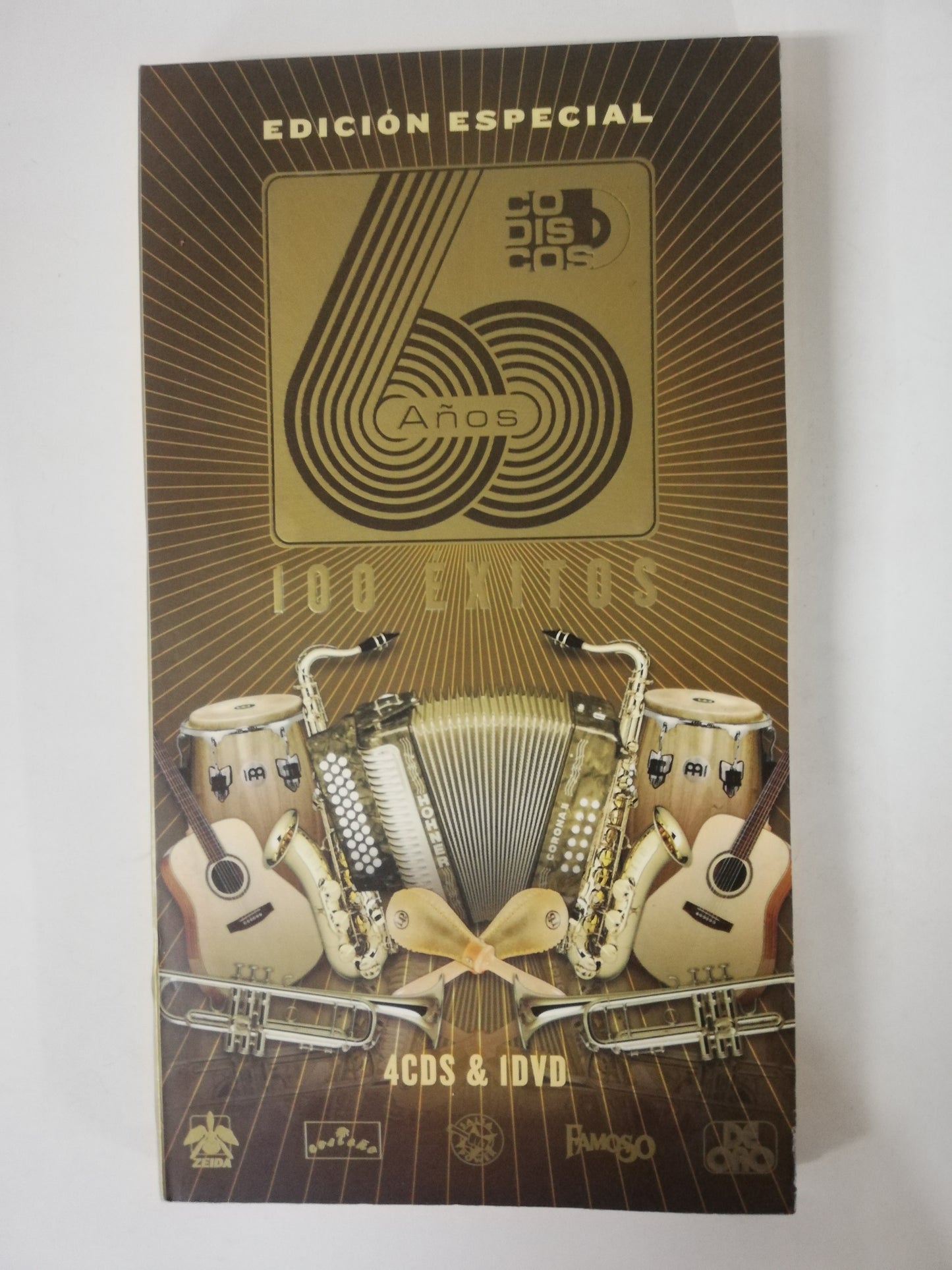CD CODISCOS 60 AÑOS - 100 EXITOS - 4 CDS & 1 DVD