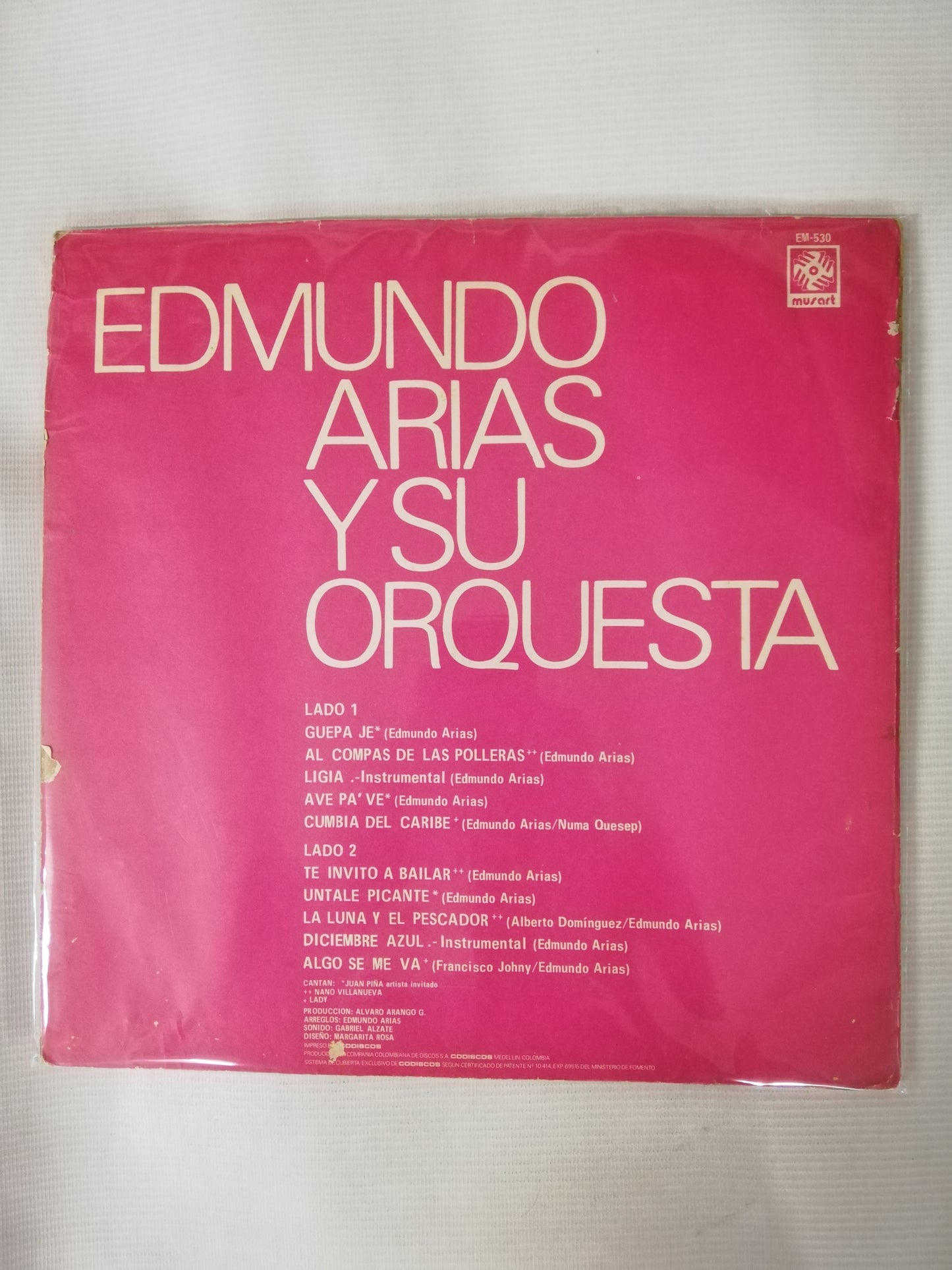LP EDMUNDO ARIAS Y SU ORQUESTA - EDMUNDO Y SU MUNDO DE CUMBIAS
