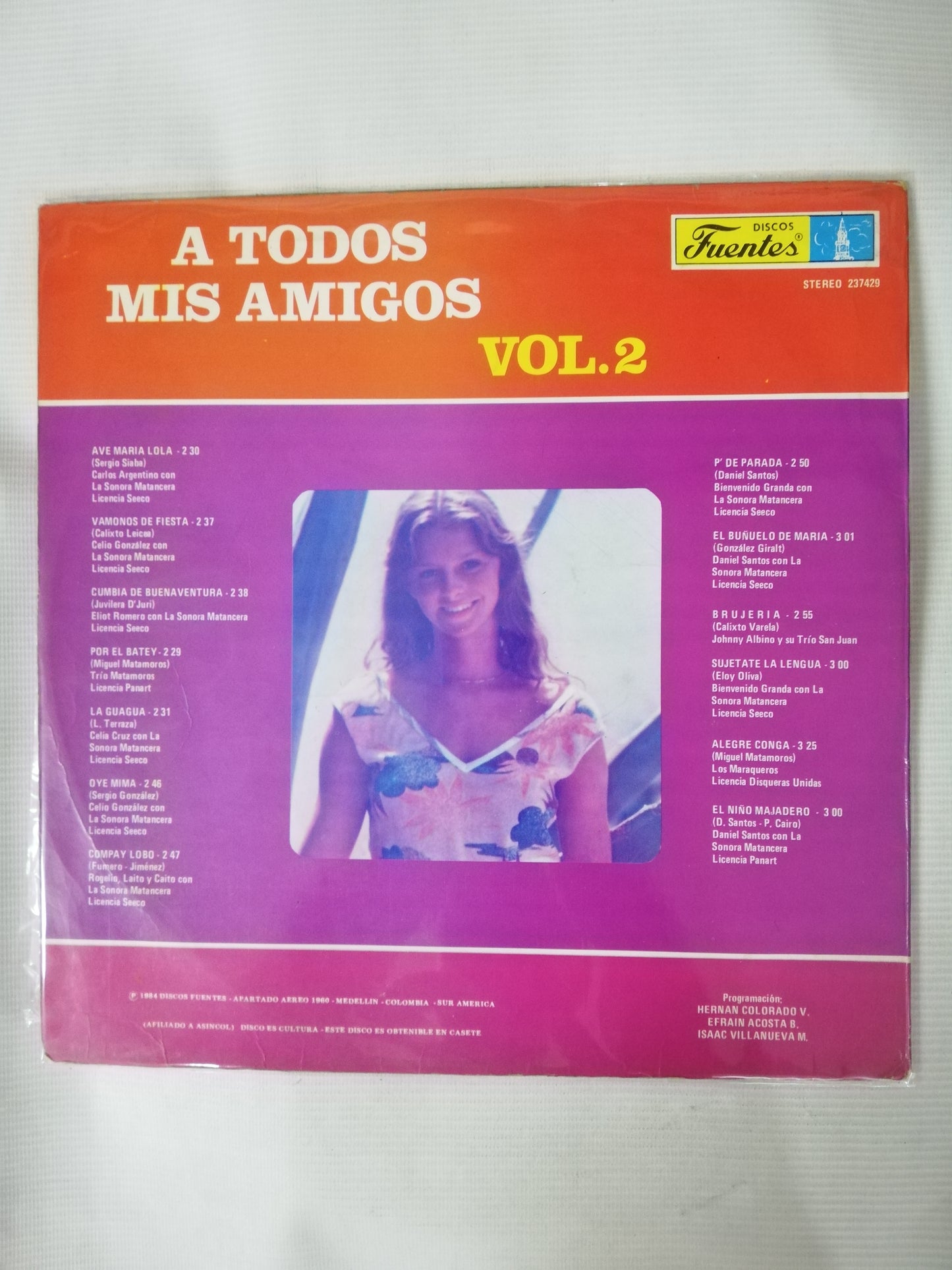 LP A TODOS MIS AMIGOS - A TODOS MIS AMIGOS VOL. 2