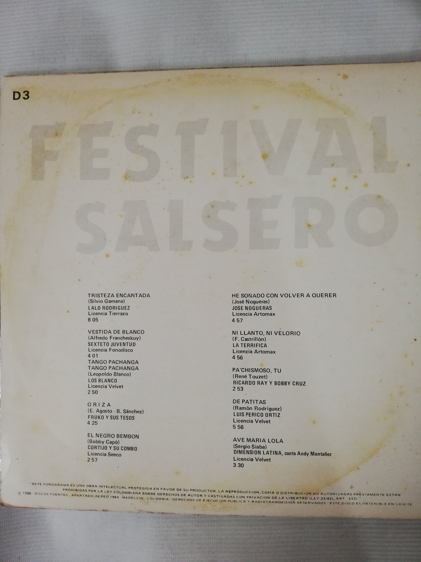 LP FESTIVAL SALSERO - VARIOS INTÉRPRETES - VINYL X 3