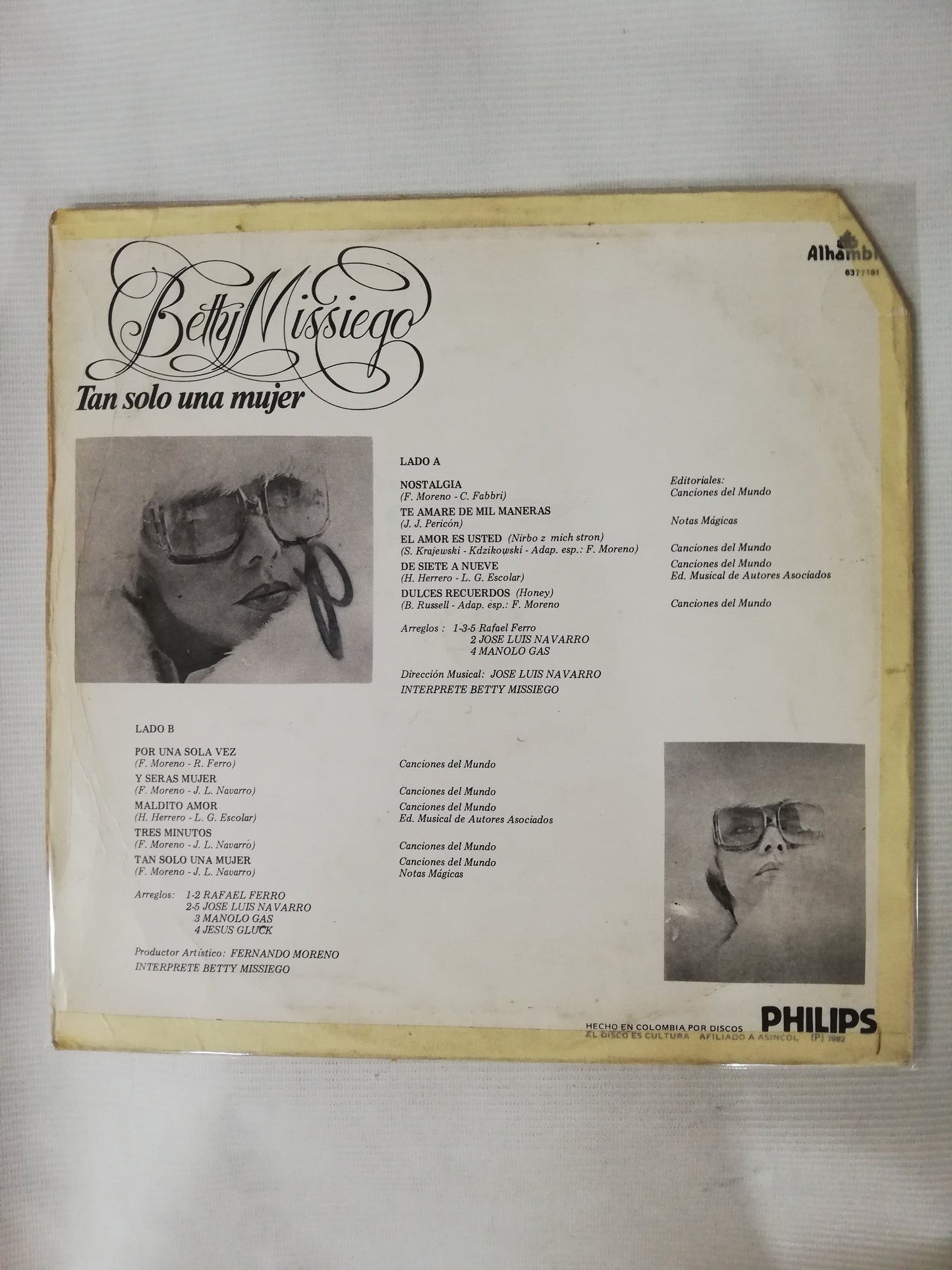 LP BETTY MISSIEGO - TAN SOLO UNA MUJER